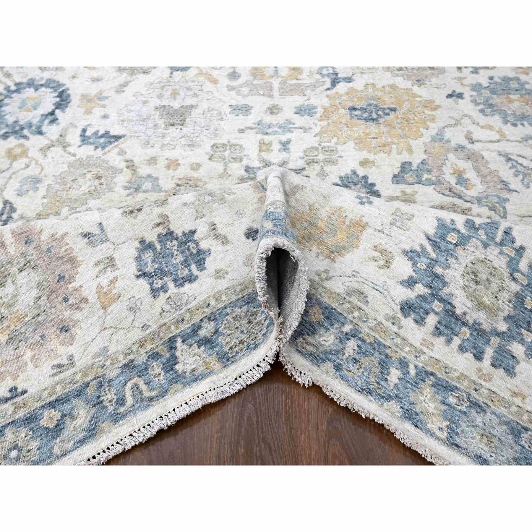 Oushak-And-Peshawar-Hand-Knotted-Rug-51120