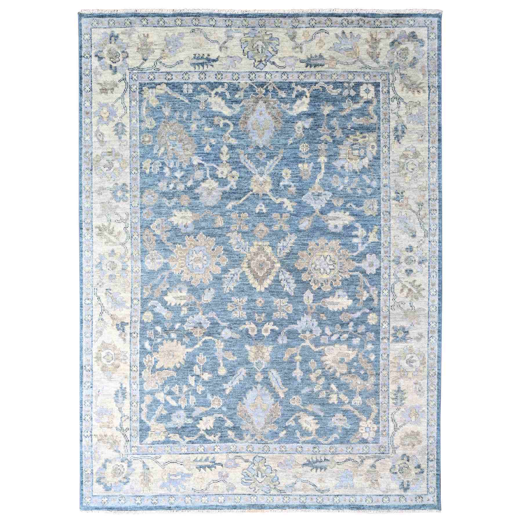 Oushak-And-Peshawar-Hand-Knotted-Rug-51170