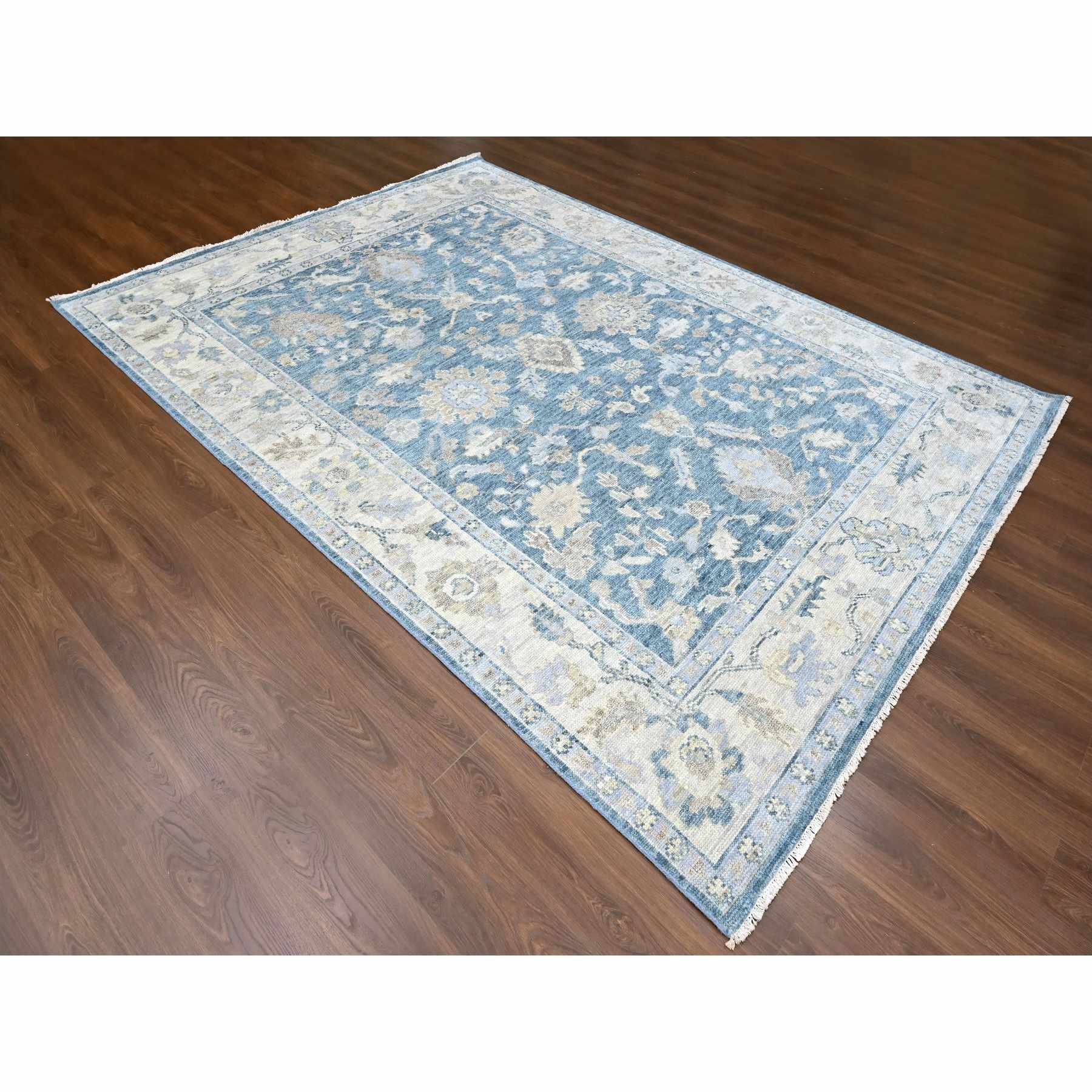 Oushak-And-Peshawar-Hand-Knotted-Rug-51170