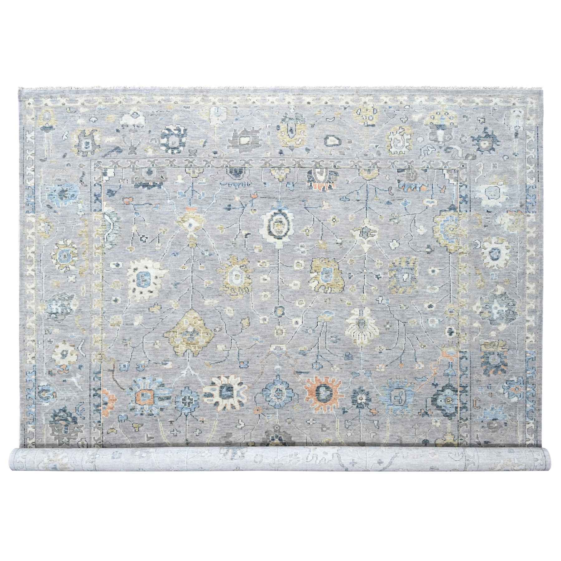Oushak-And-Peshawar-Hand-Knotted-Rug-51390
