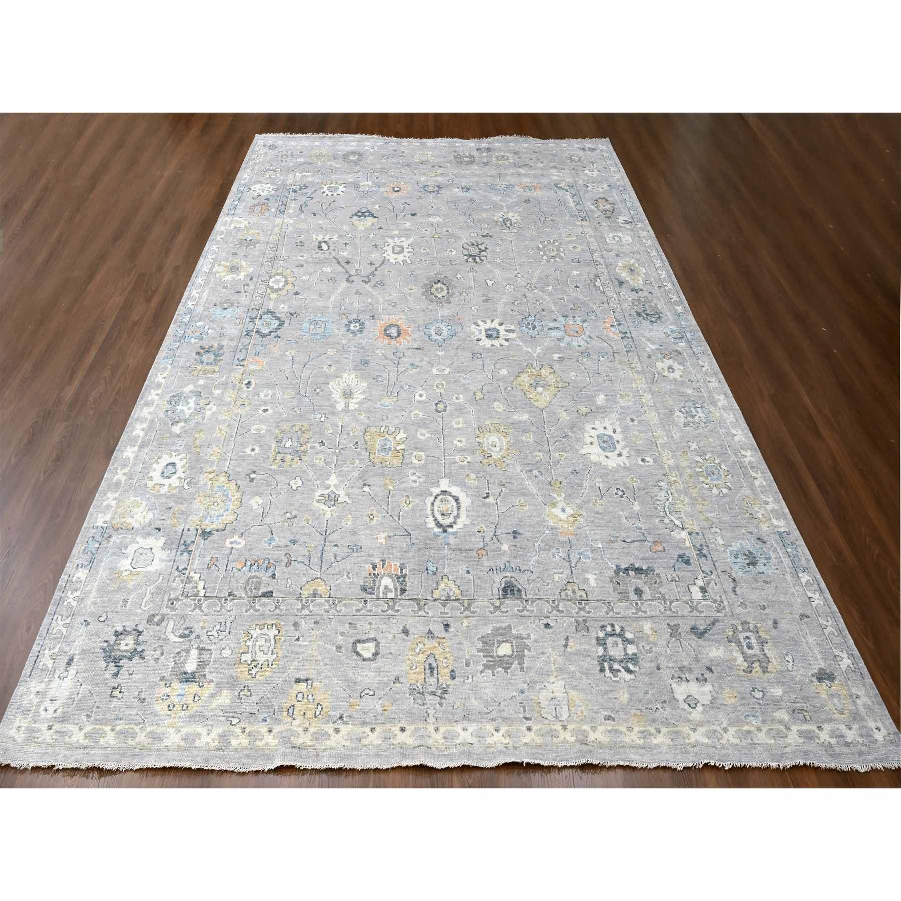 Oushak-And-Peshawar-Hand-Knotted-Rug-51390