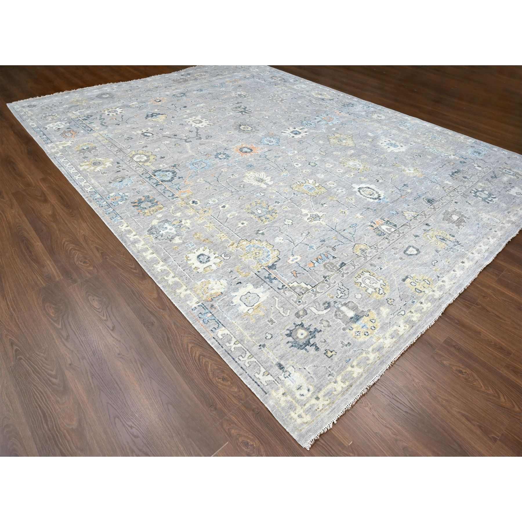 Oushak-And-Peshawar-Hand-Knotted-Rug-51390