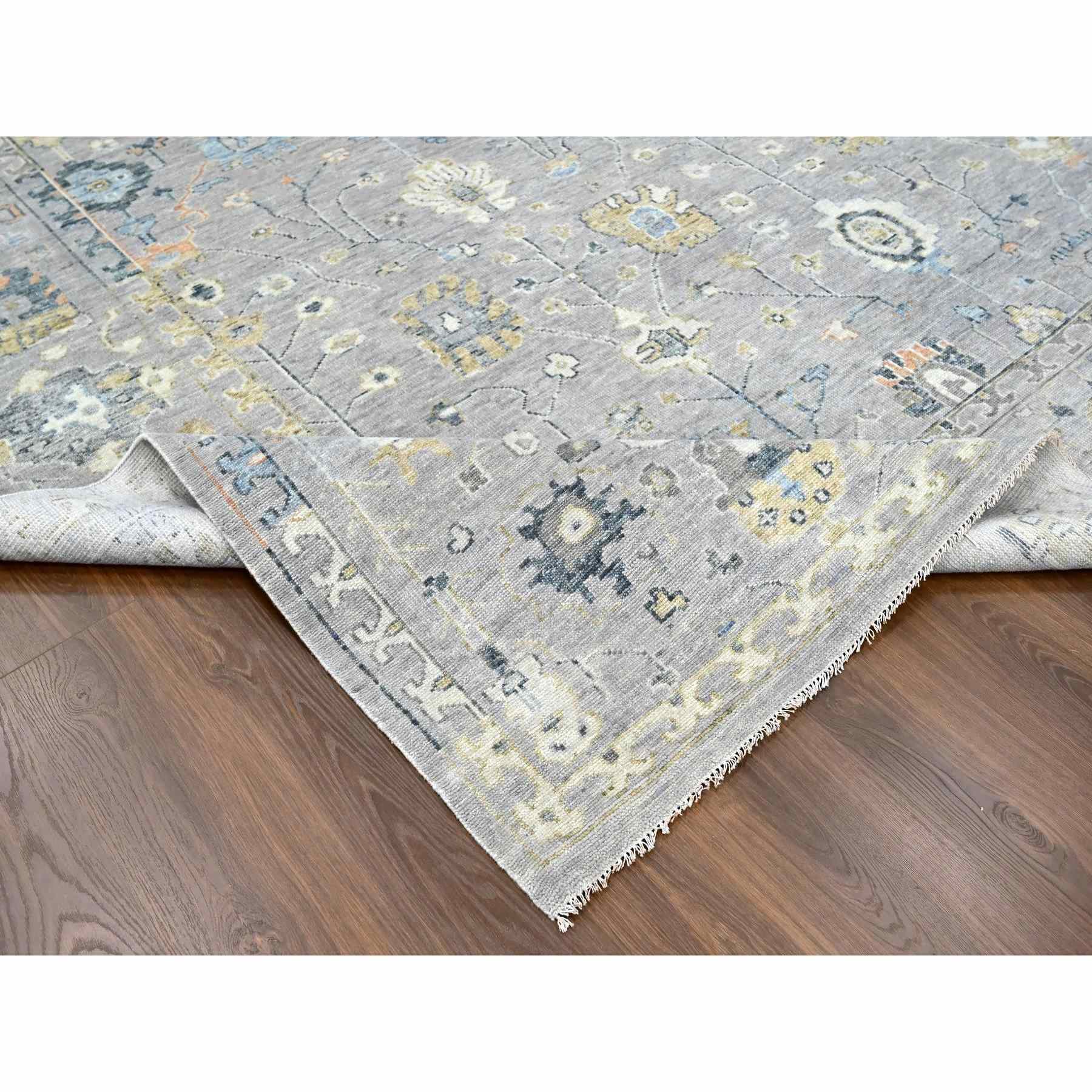 Oushak-And-Peshawar-Hand-Knotted-Rug-51390