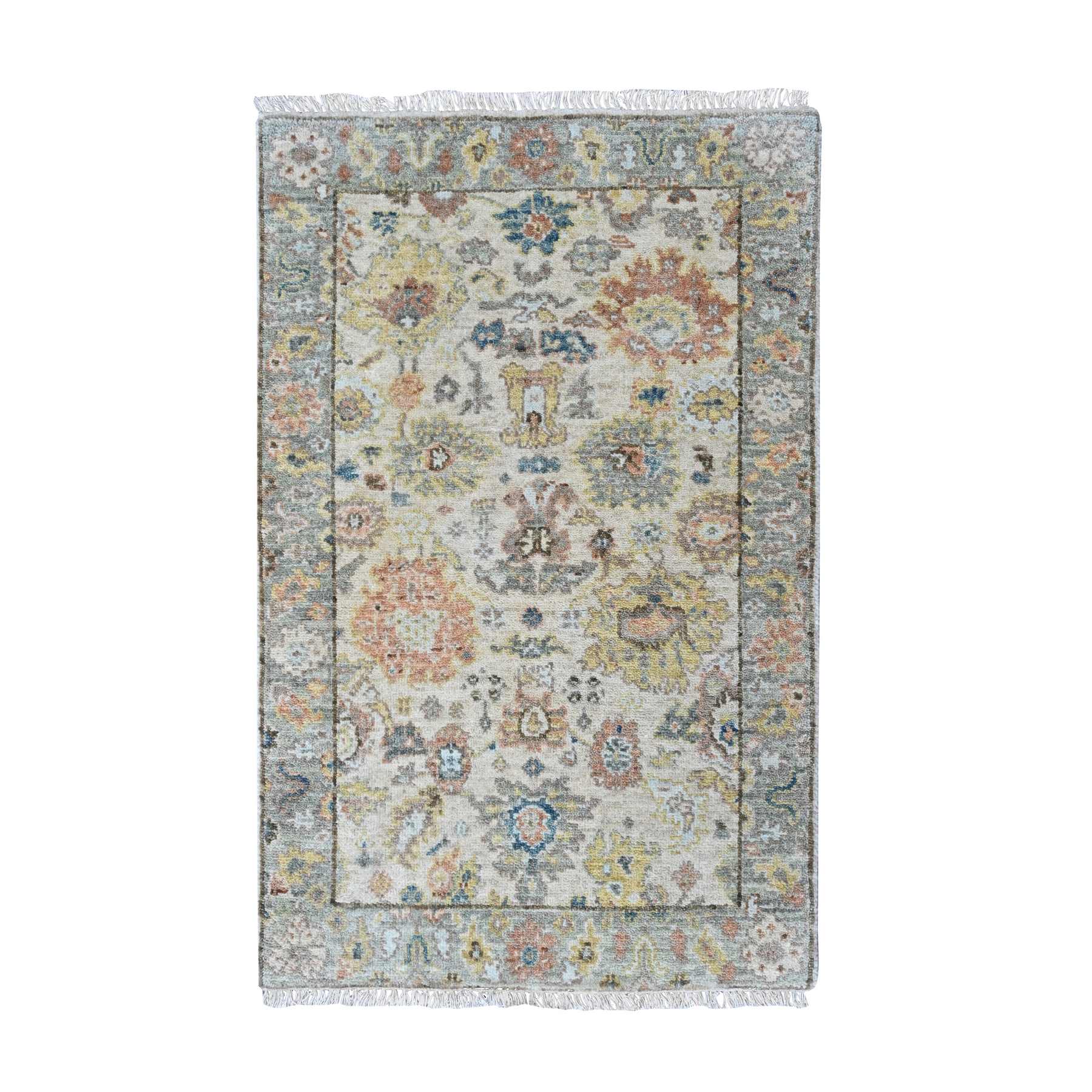 Oushak-And-Peshawar-Hand-Knotted-Rug-51815