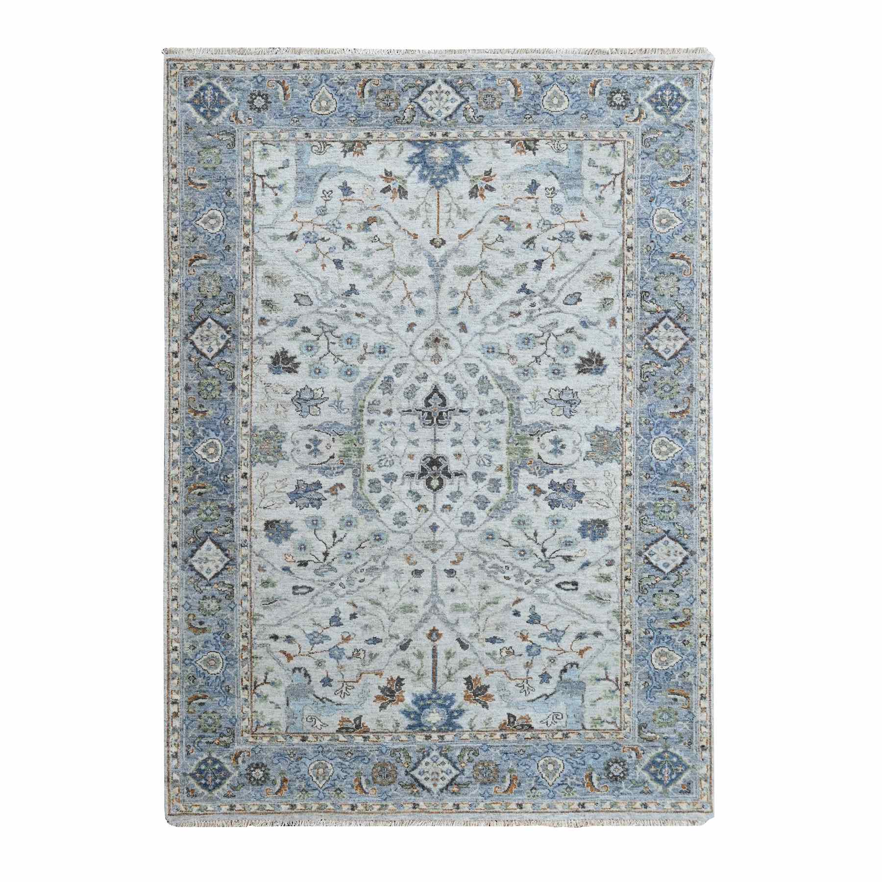 Oushak-And-Peshawar-Hand-Knotted-Rug-51830
