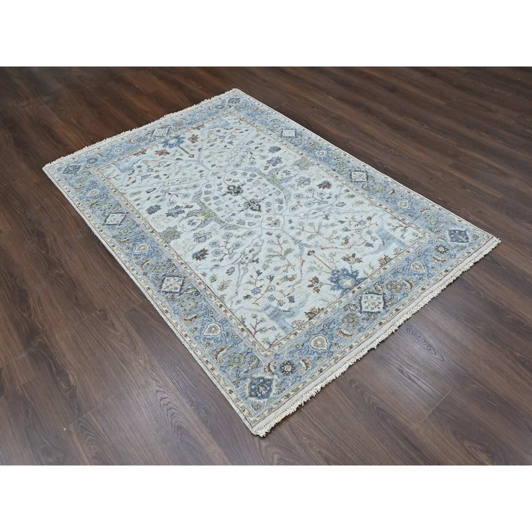 Oushak-And-Peshawar-Hand-Knotted-Rug-51830