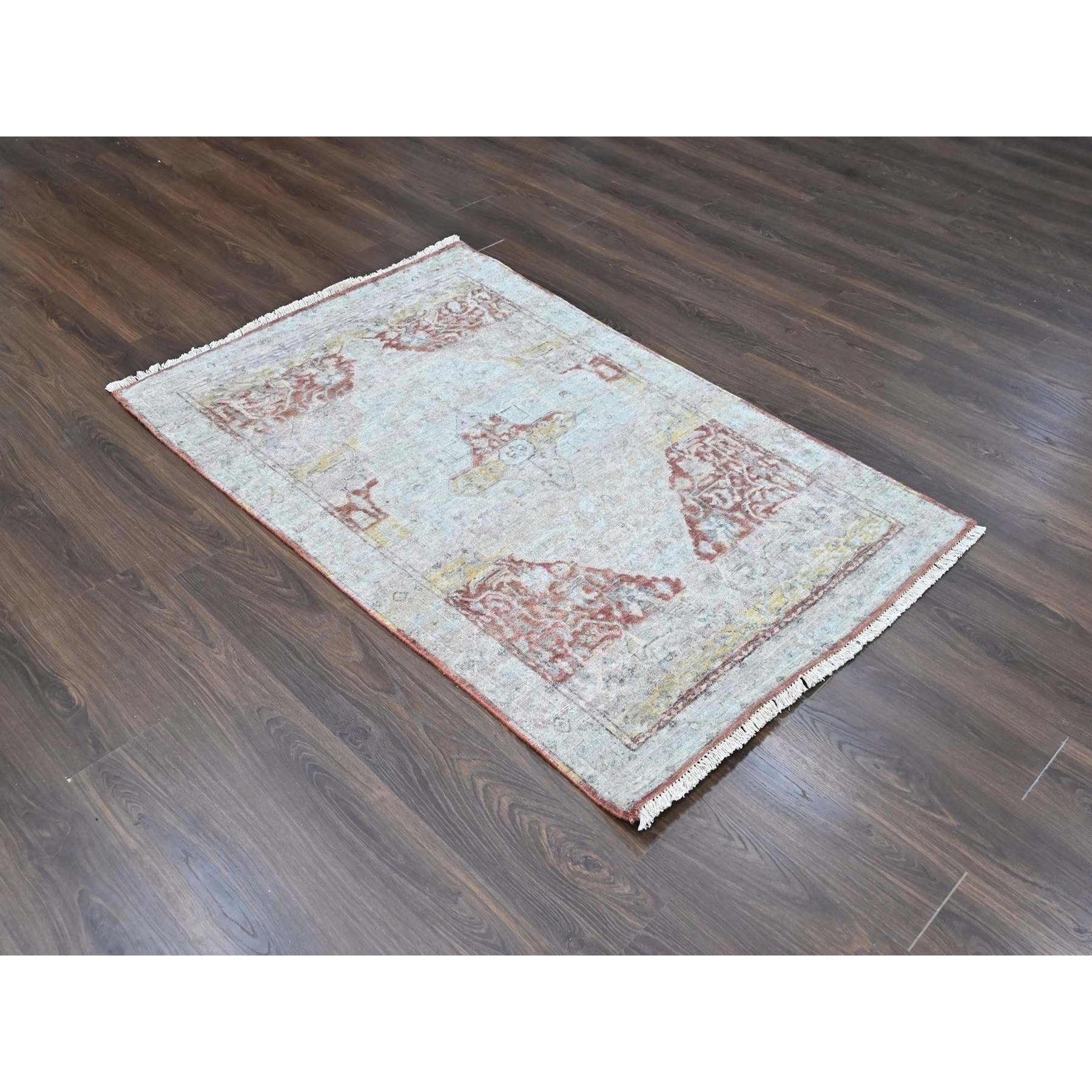 Oushak-And-Peshawar-Hand-Knotted-Rug-51960