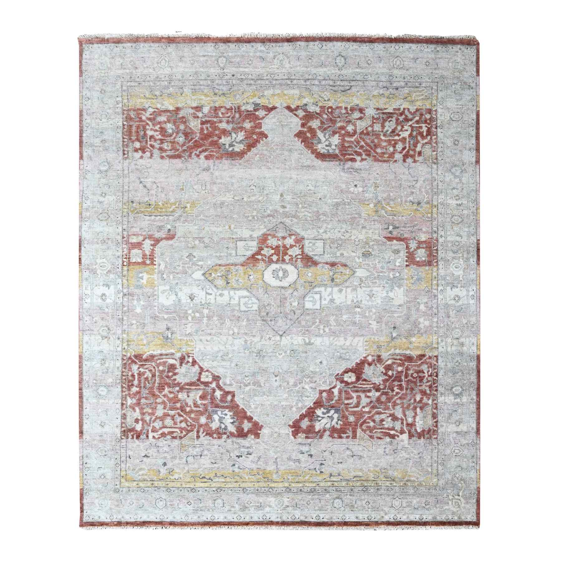 Oushak-And-Peshawar-Hand-Knotted-Rug-51970