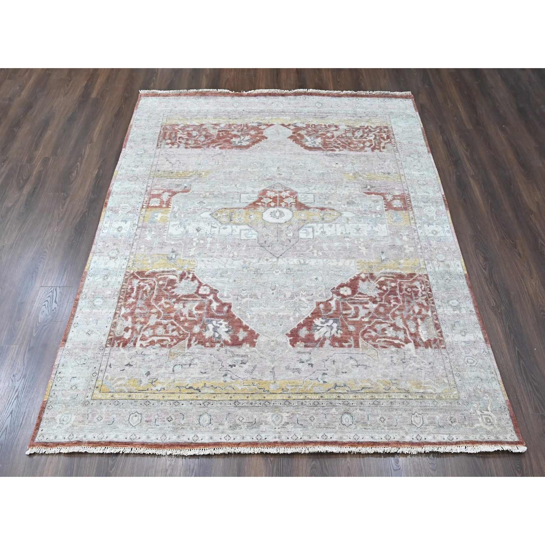 Oushak-And-Peshawar-Hand-Knotted-Rug-51970