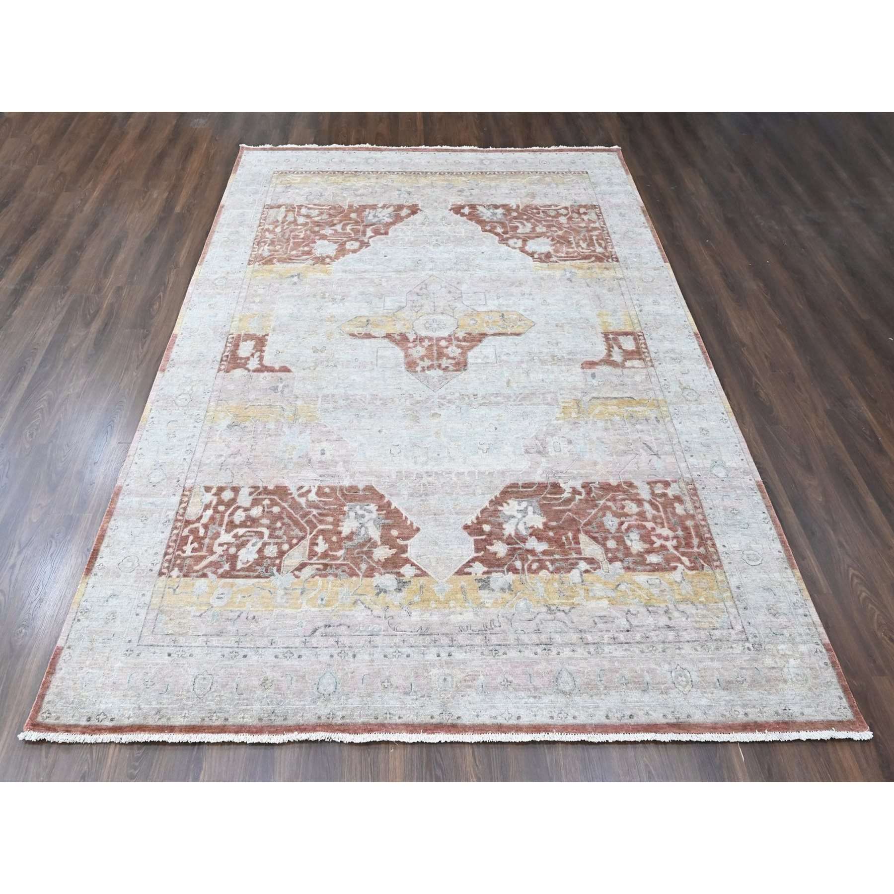 Oushak-And-Peshawar-Hand-Knotted-Rug-51980
