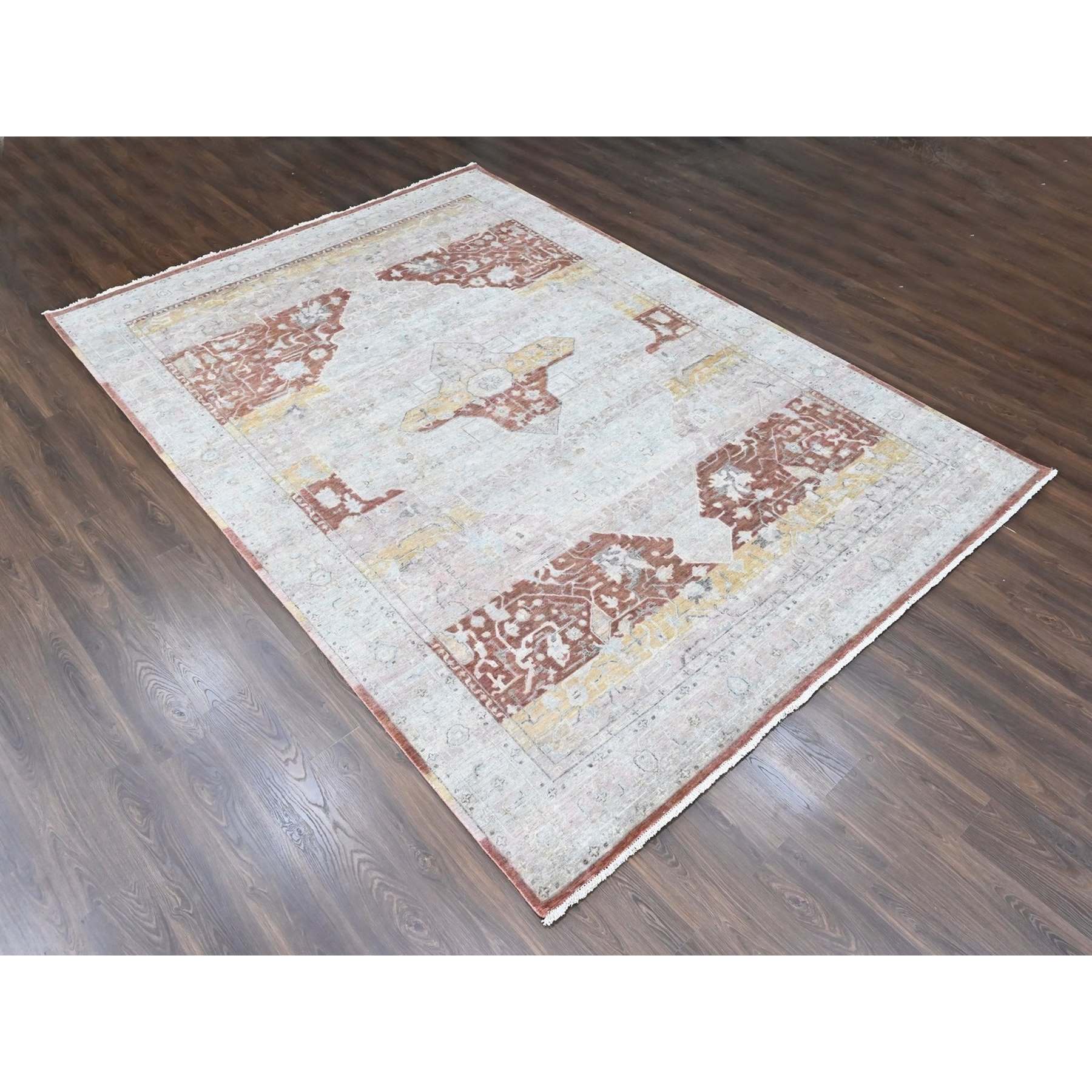 Oushak-And-Peshawar-Hand-Knotted-Rug-51980