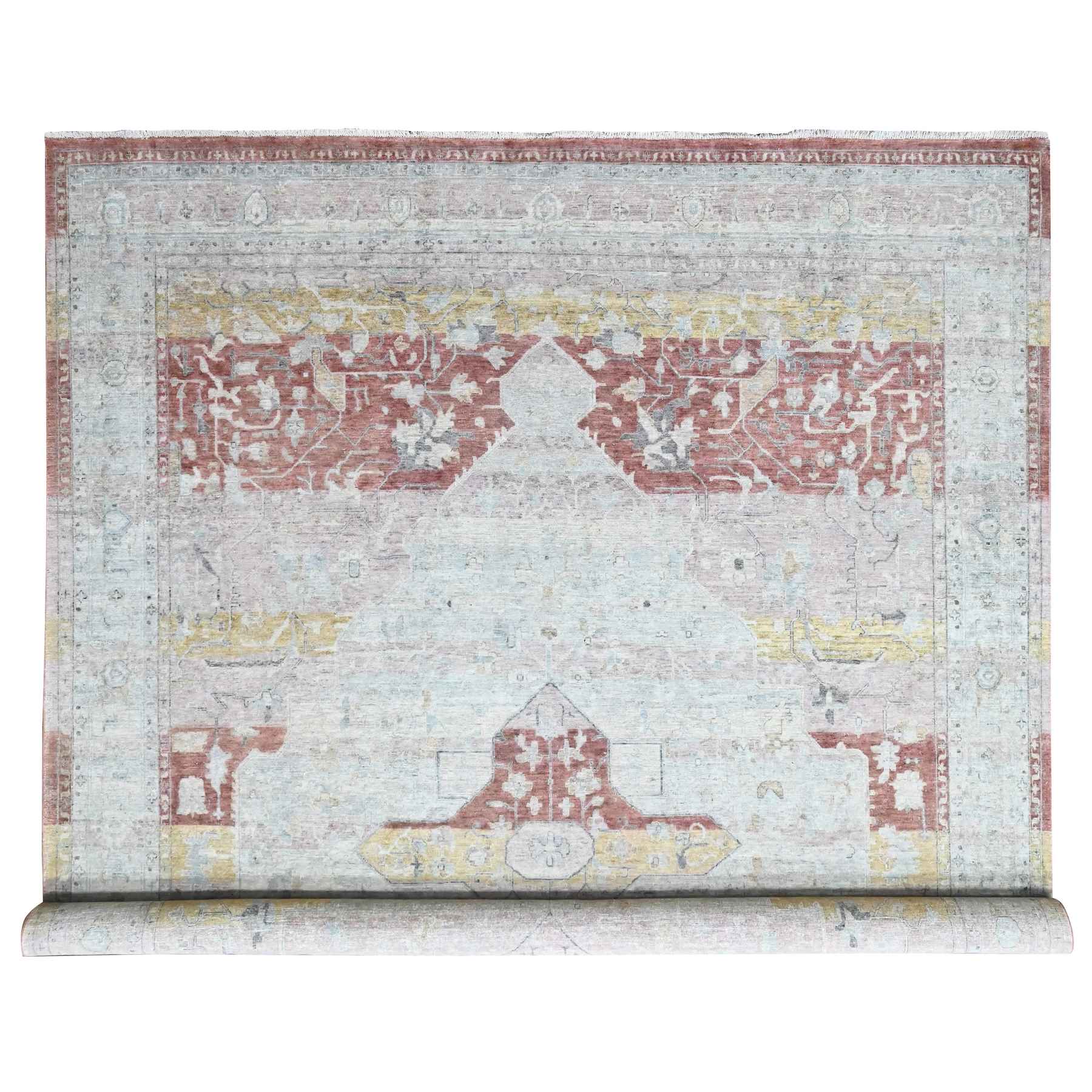 Oushak-And-Peshawar-Hand-Knotted-Rug-51985