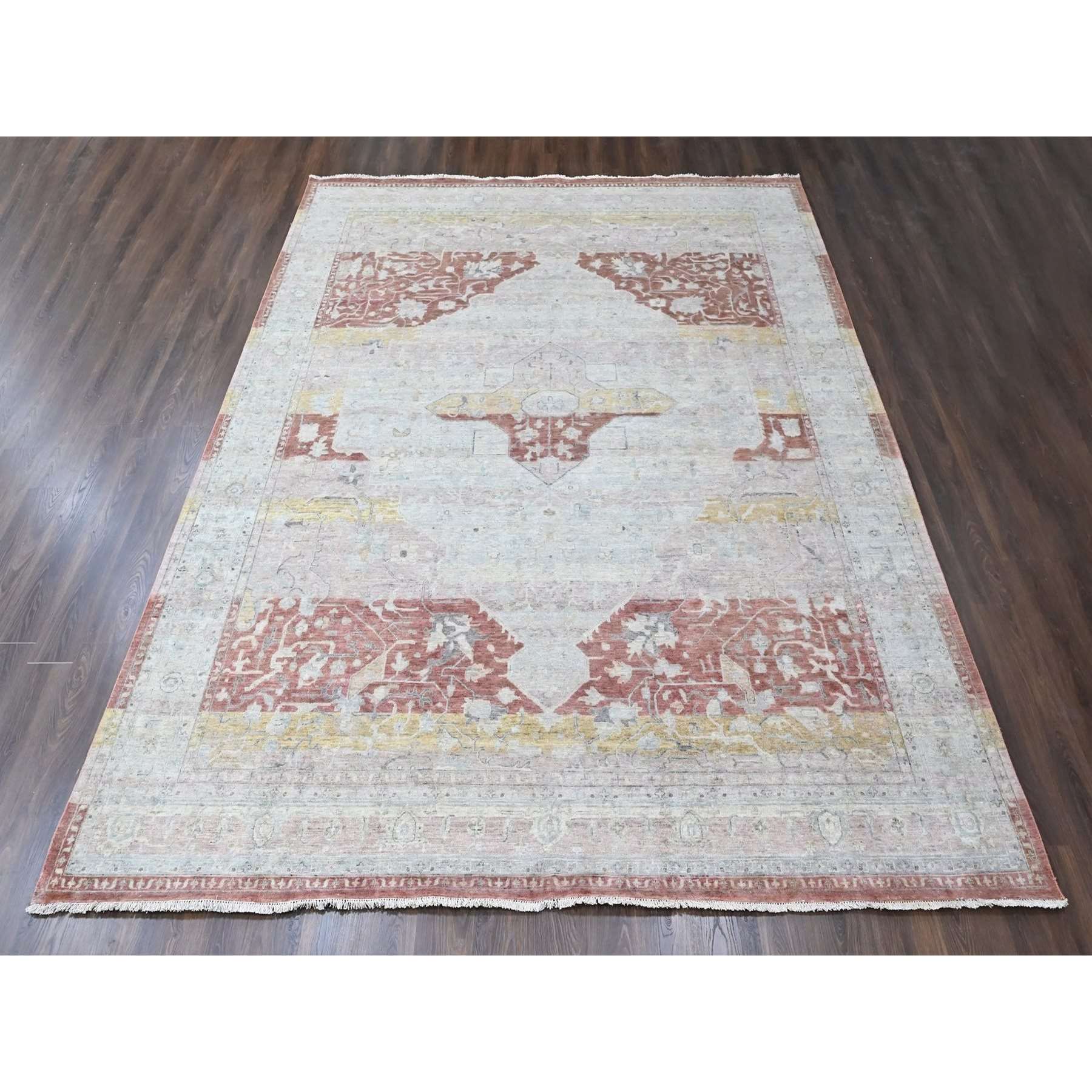 Oushak-And-Peshawar-Hand-Knotted-Rug-51985