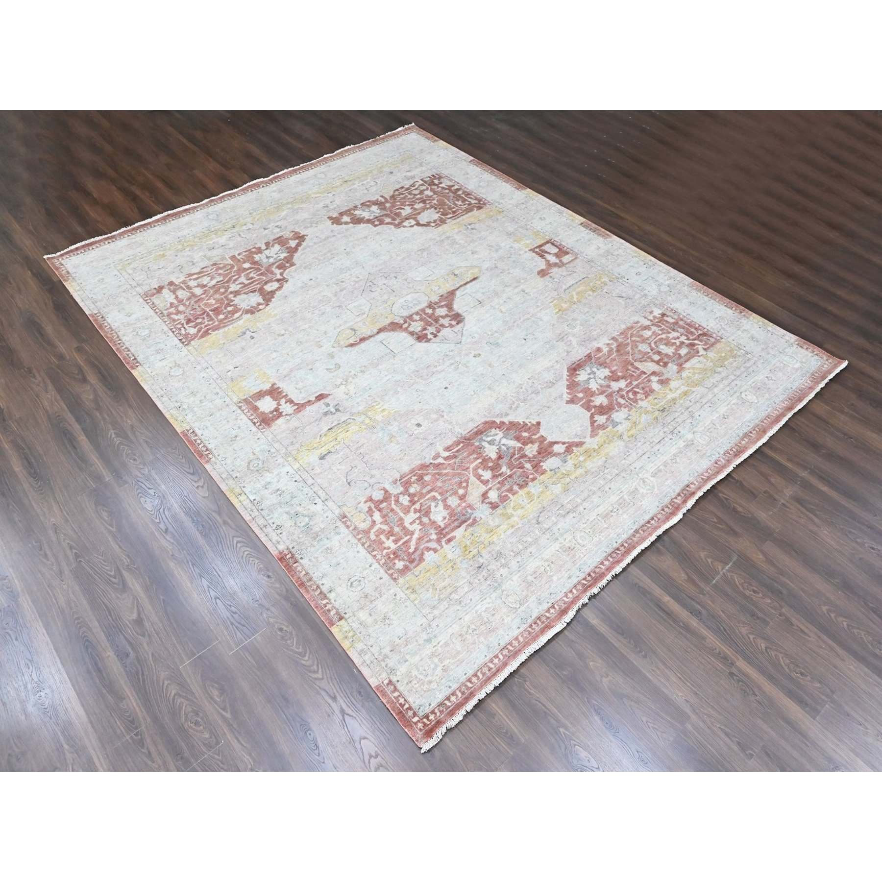 Oushak-And-Peshawar-Hand-Knotted-Rug-51985