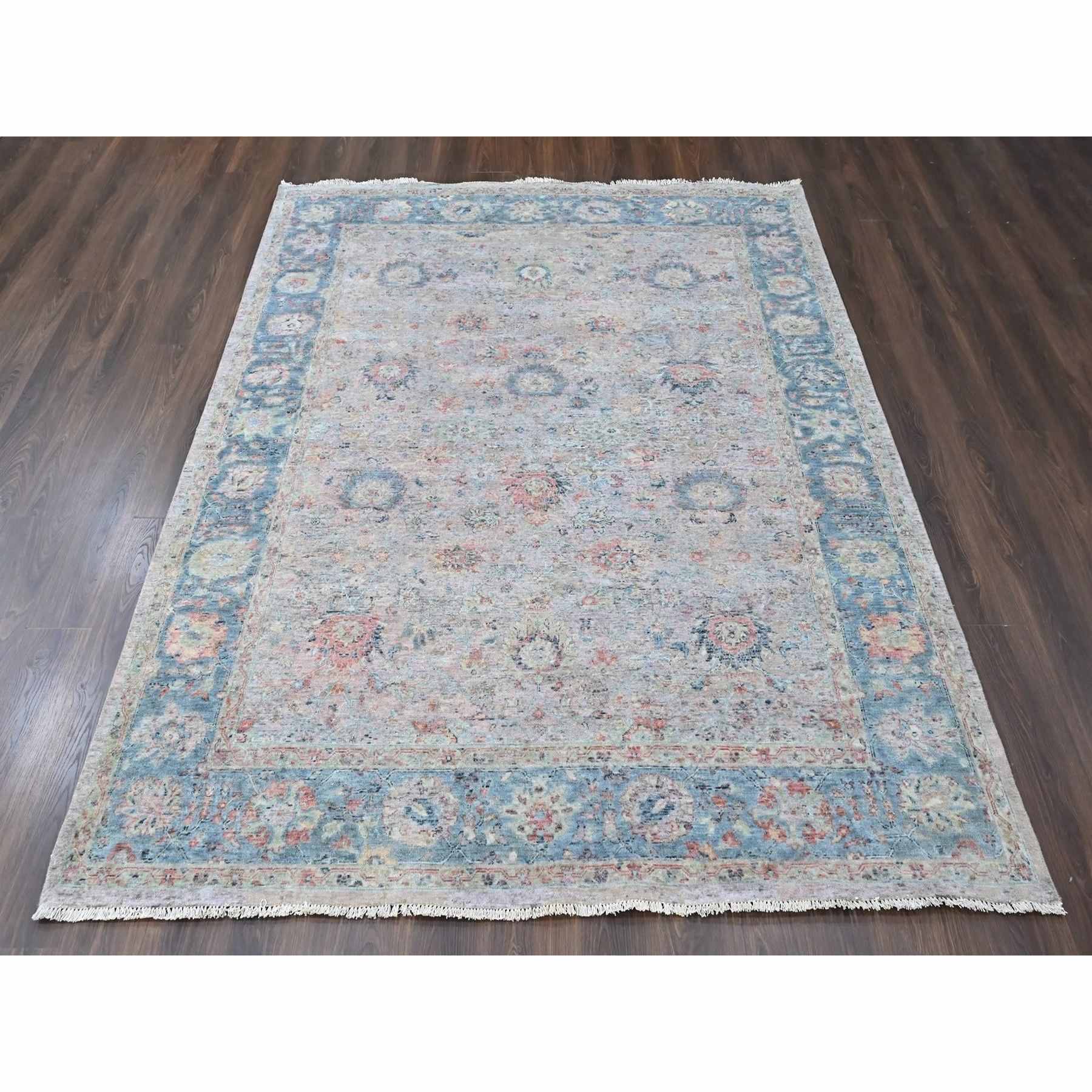Oushak-And-Peshawar-Hand-Knotted-Rug-52000
