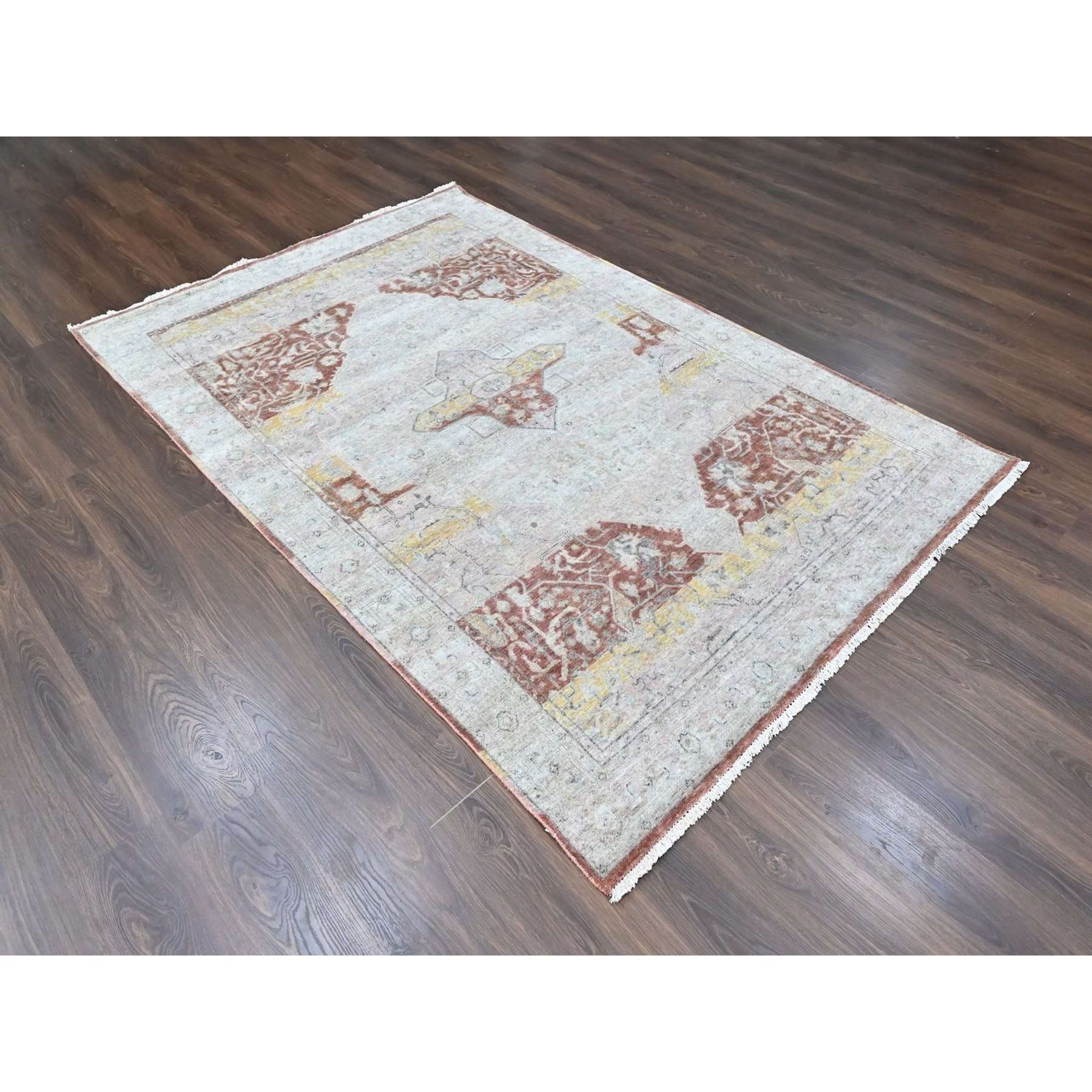 Oushak-And-Peshawar-Hand-Knotted-Rug-52010