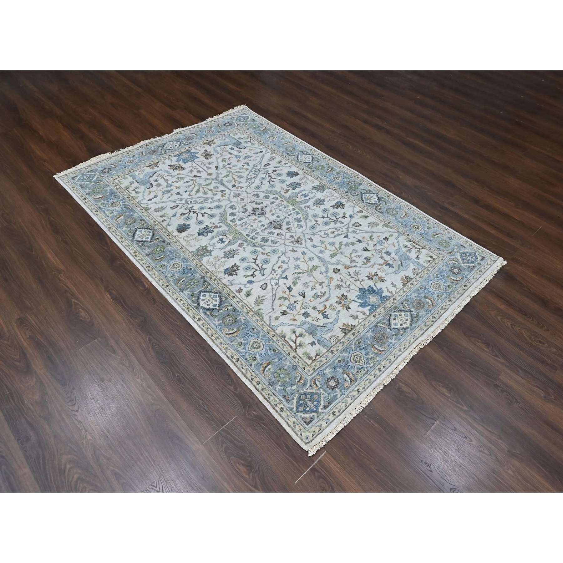 Oushak-And-Peshawar-Hand-Knotted-Rug-52035