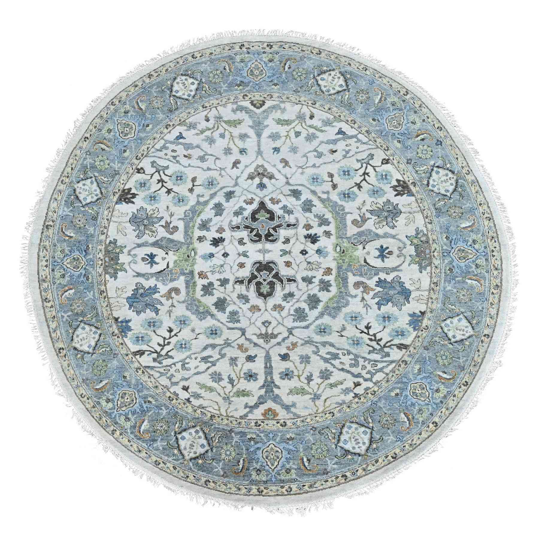 Oushak-And-Peshawar-Hand-Knotted-Rug-52040