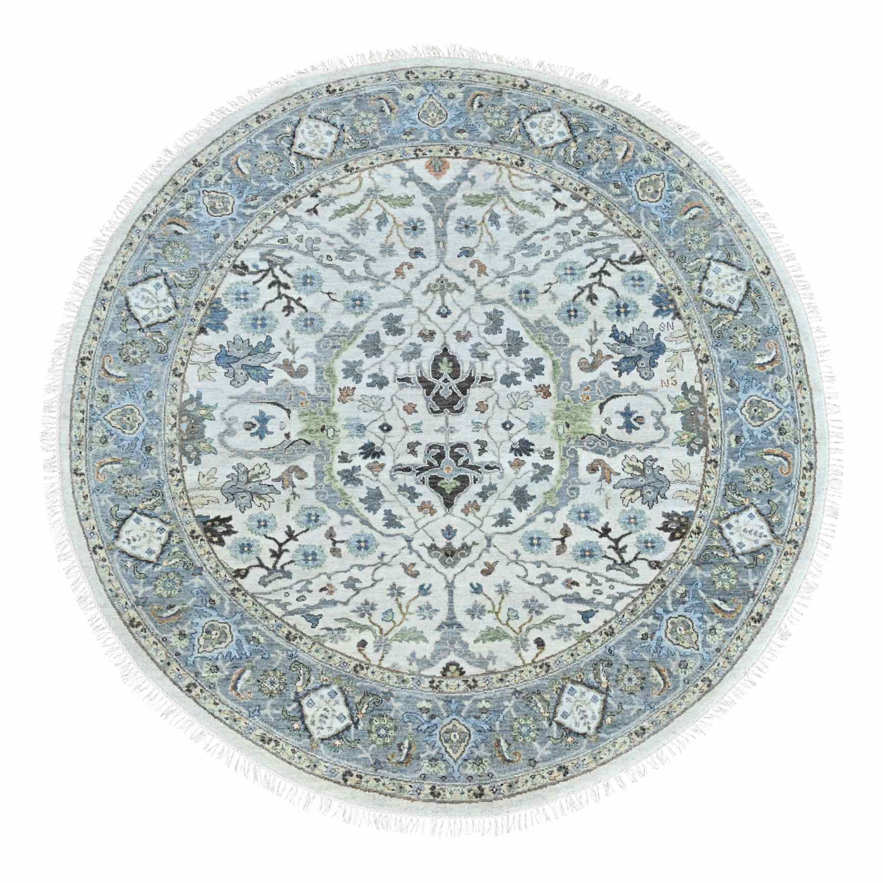 Oushak-And-Peshawar-Hand-Knotted-Rug-52070