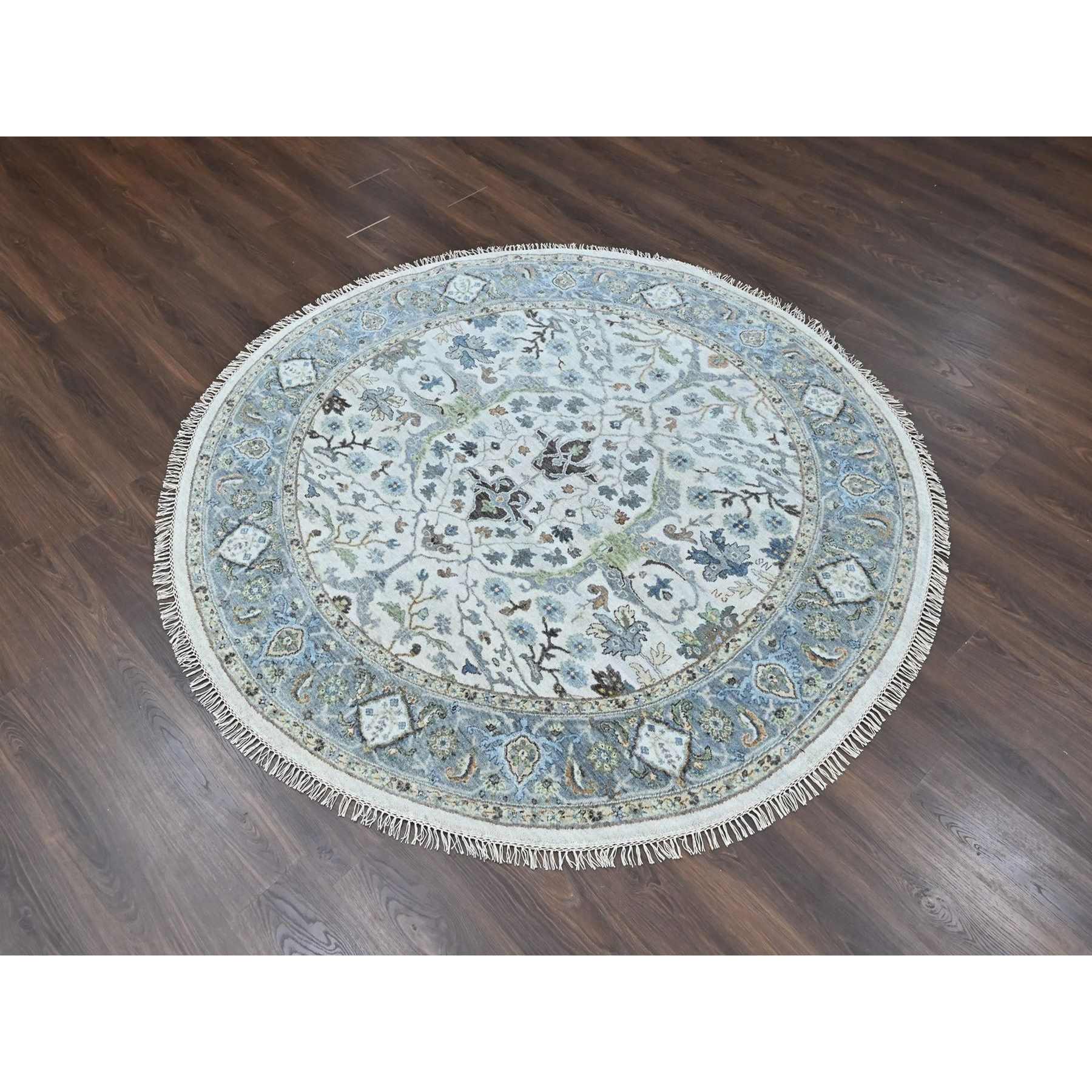 Oushak-And-Peshawar-Hand-Knotted-Rug-52070