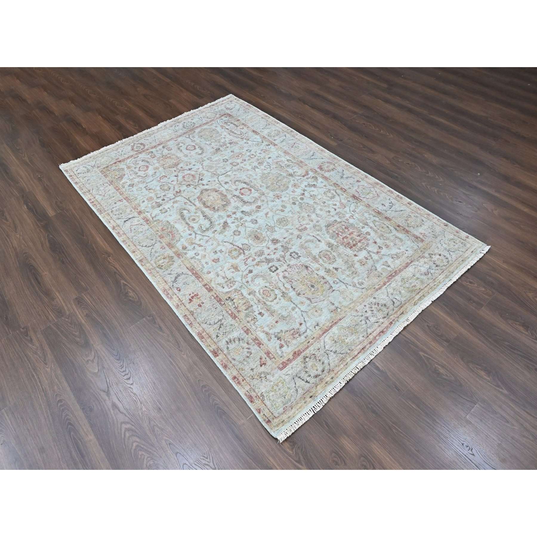 Oushak-And-Peshawar-Hand-Knotted-Rug-52085
