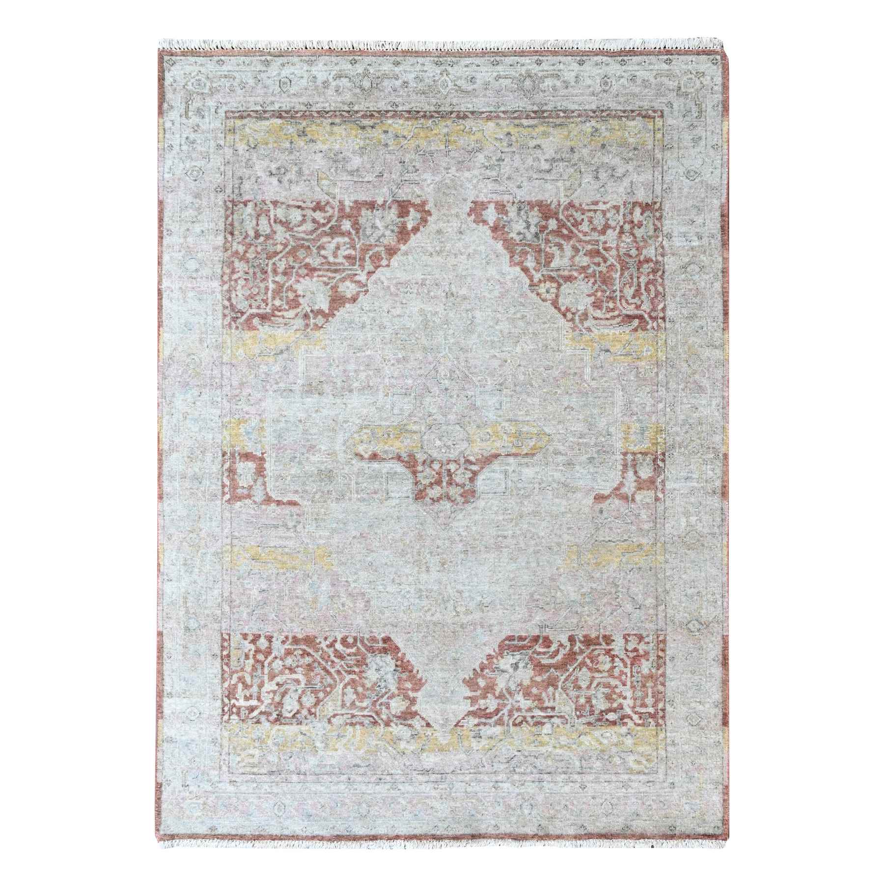 Oushak-And-Peshawar-Hand-Knotted-Rug-52110