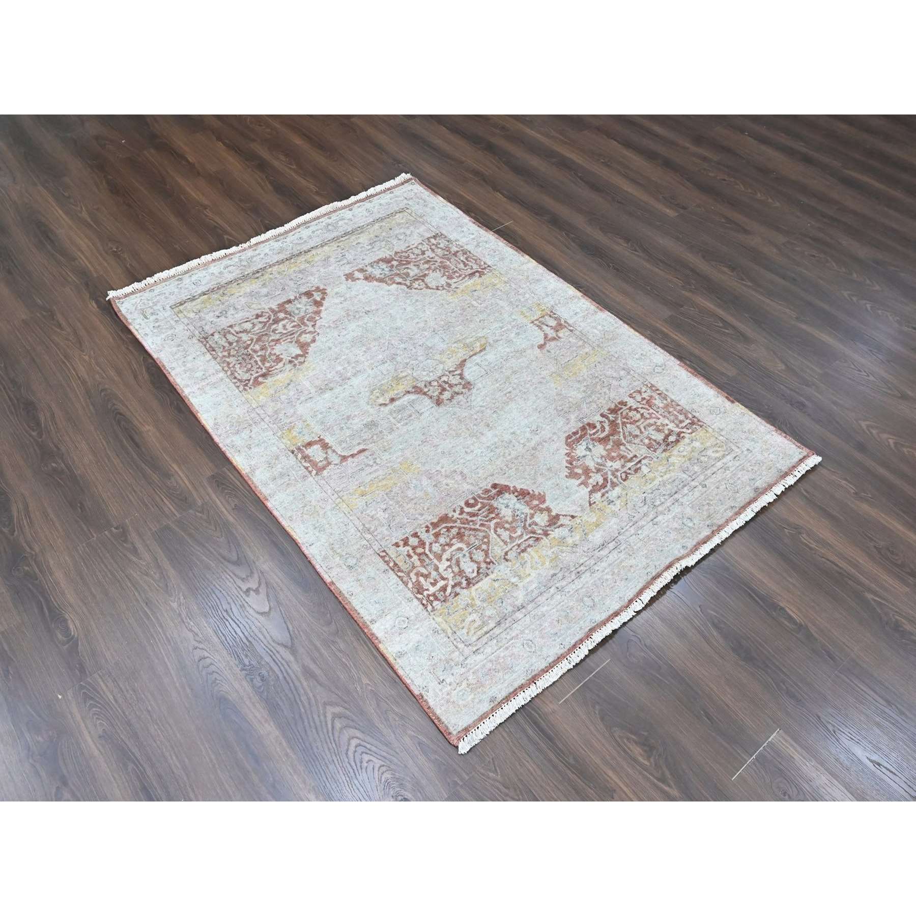 Oushak-And-Peshawar-Hand-Knotted-Rug-52110