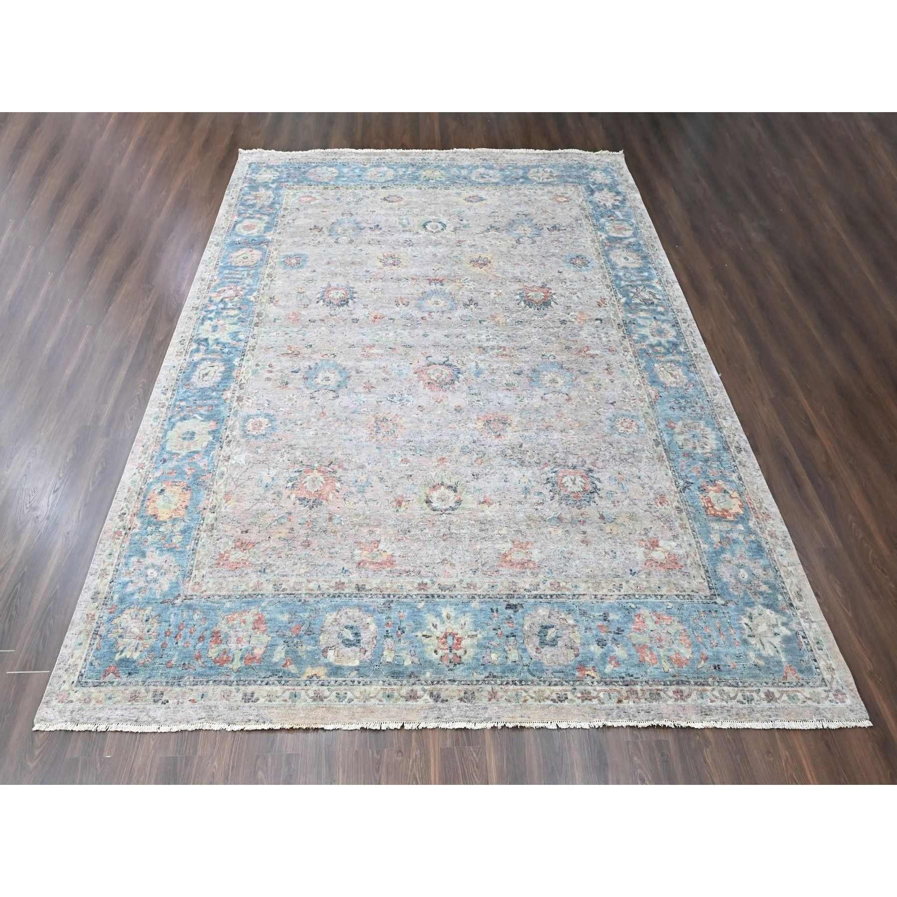 Oushak-And-Peshawar-Hand-Knotted-Rug-52120