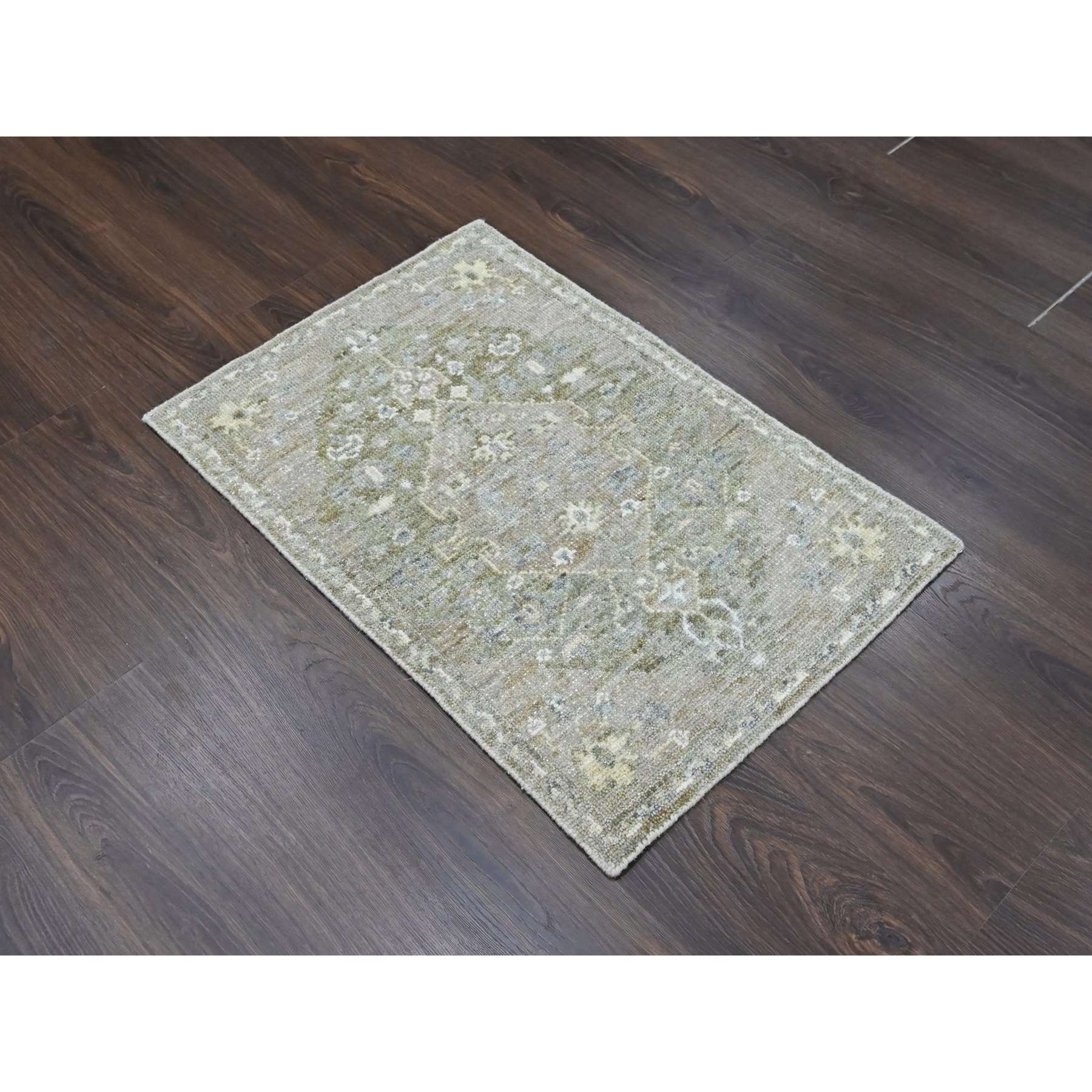 Oushak-And-Peshawar-Hand-Knotted-Rug-52135