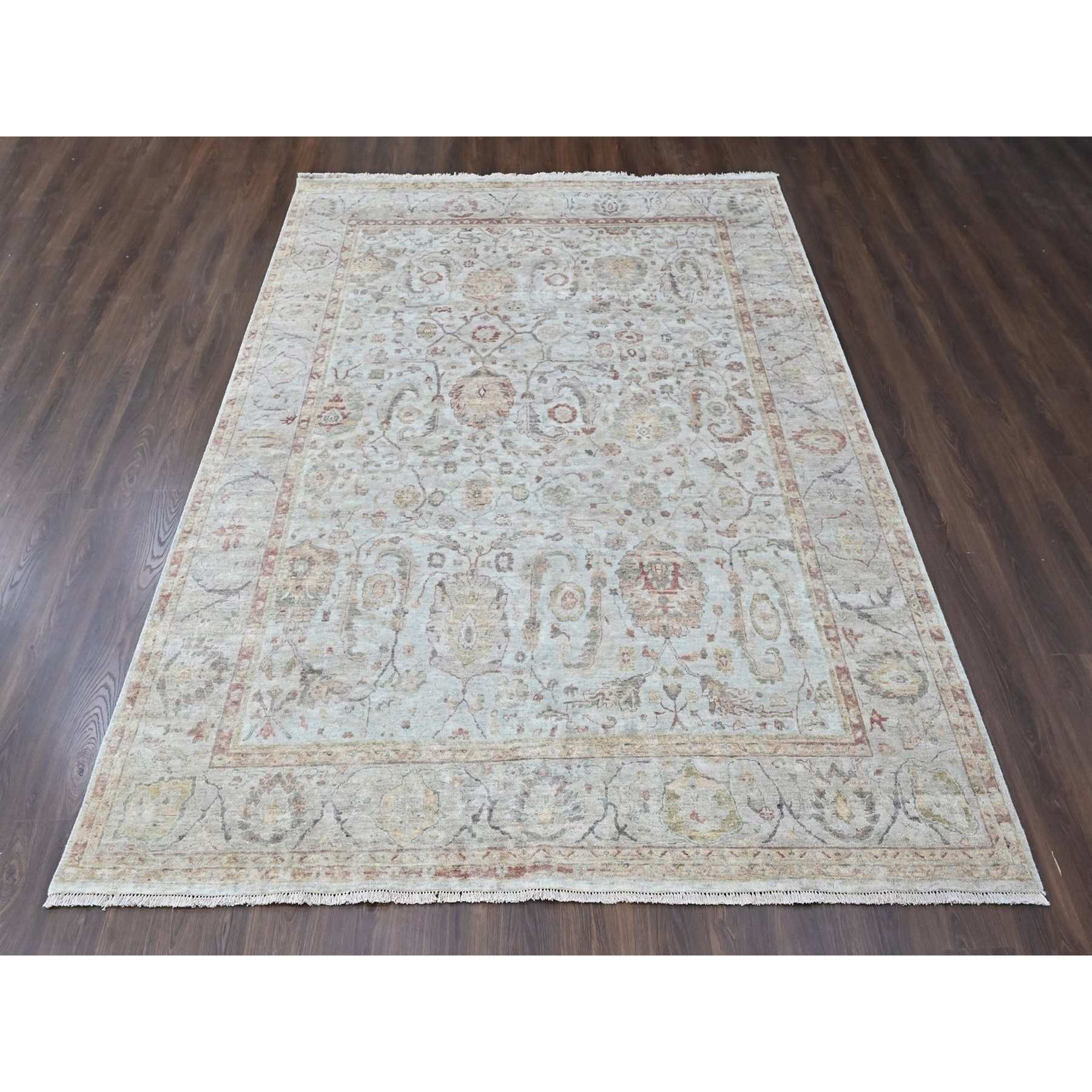 Oushak-And-Peshawar-Hand-Knotted-Rug-52175