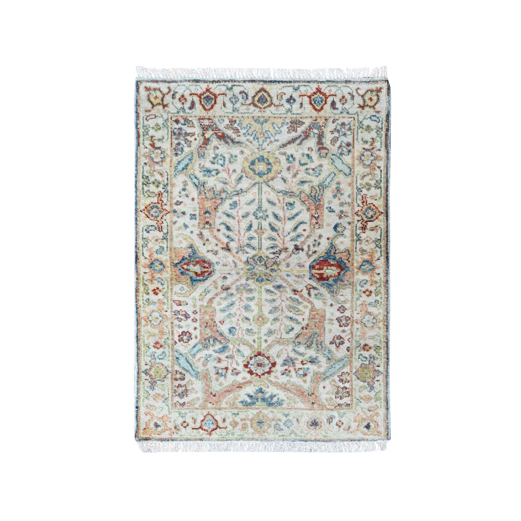 Oushak-And-Peshawar-Hand-Knotted-Rug-52225