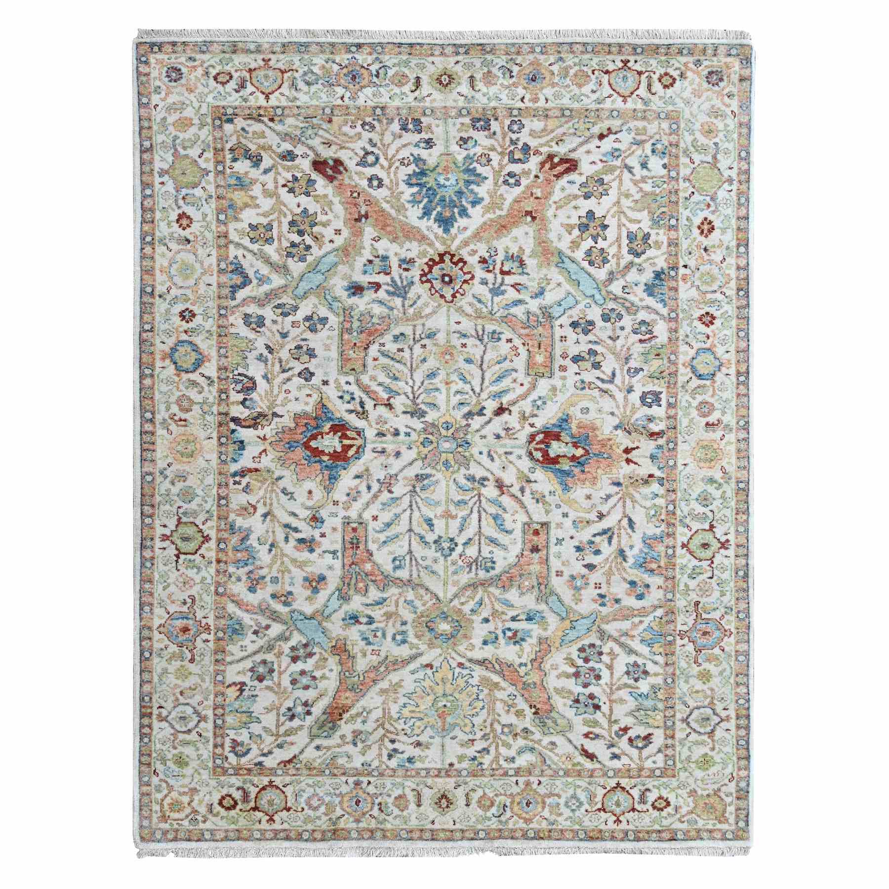 Oushak-And-Peshawar-Hand-Knotted-Rug-52230