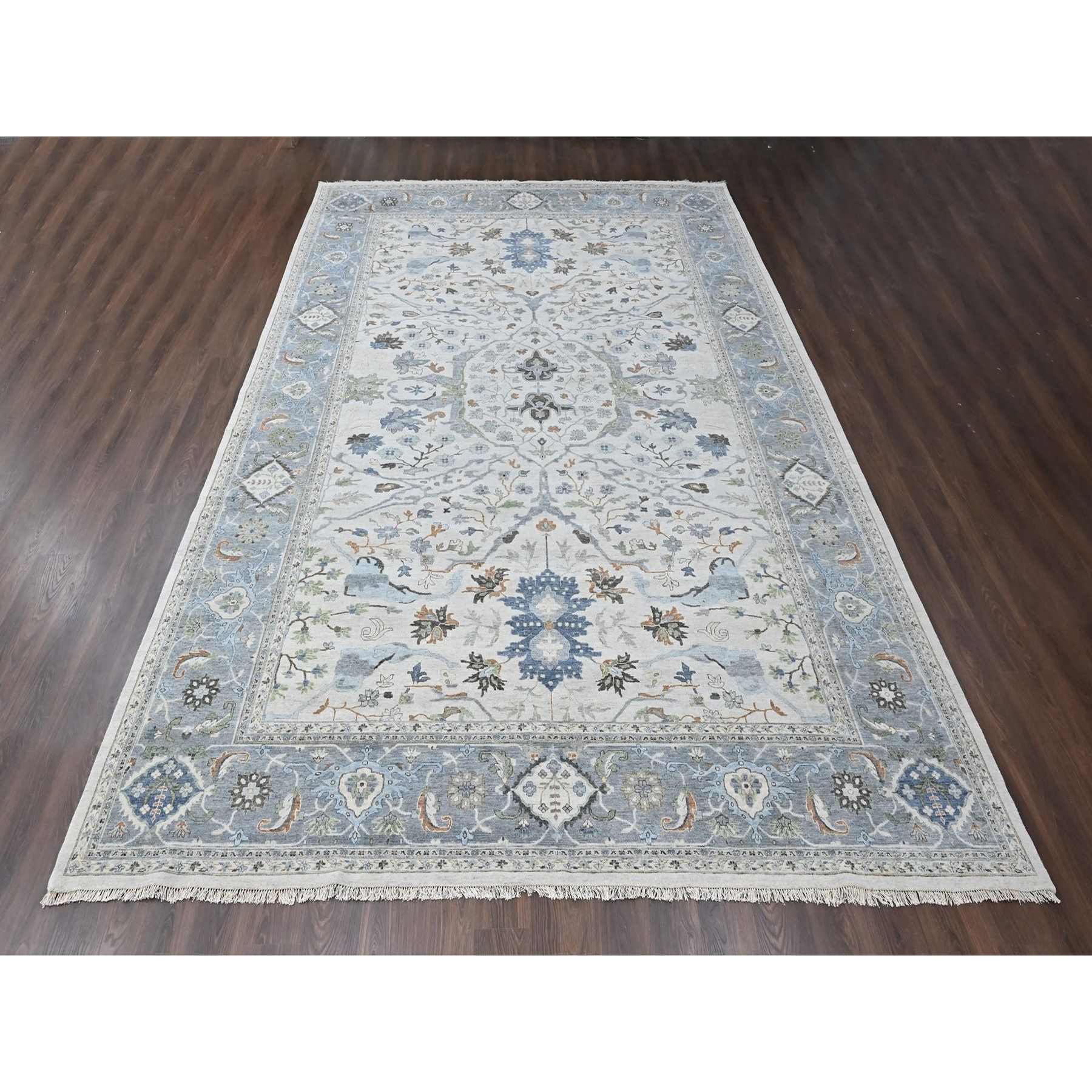 Oushak-And-Peshawar-Hand-Knotted-Rug-52285