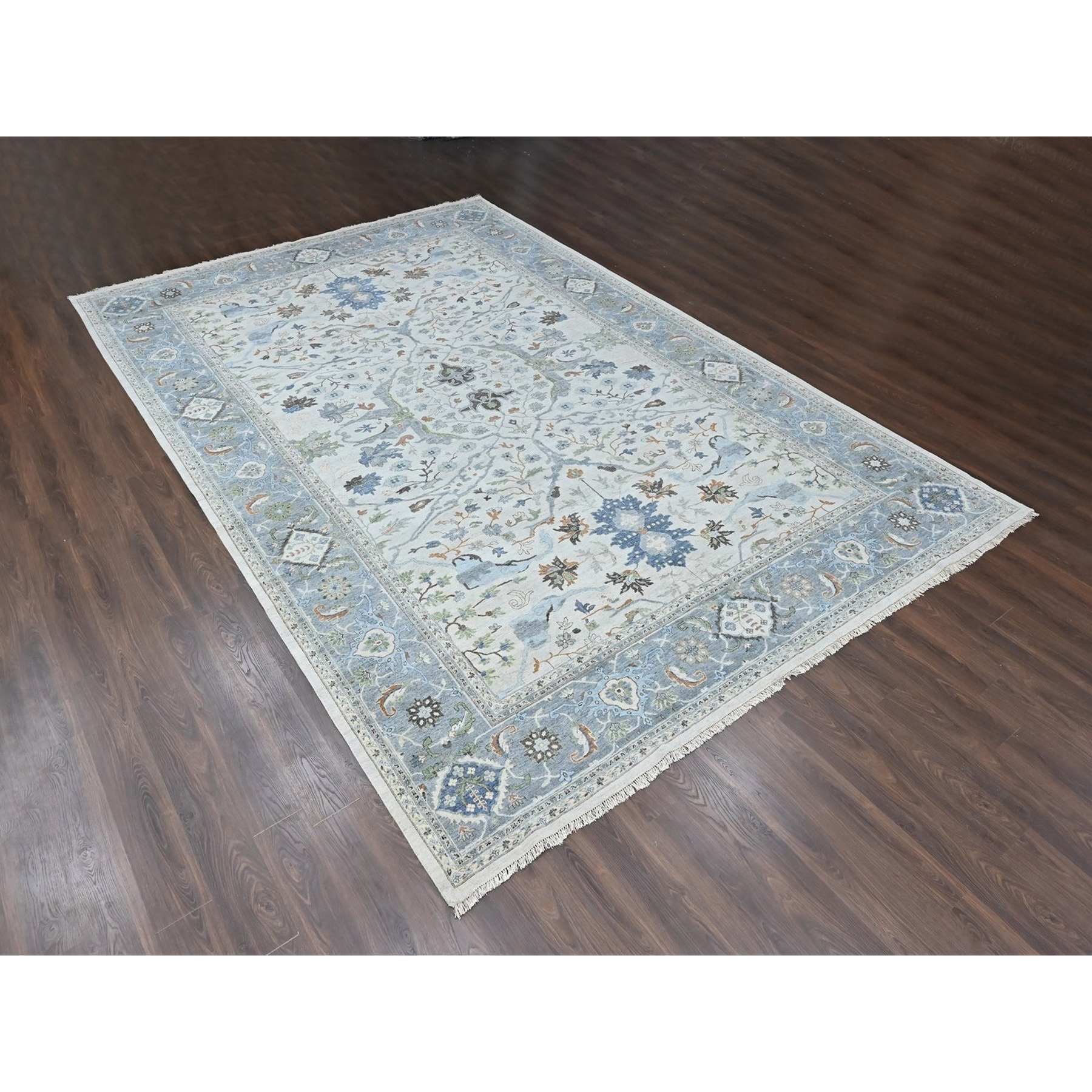 Oushak-And-Peshawar-Hand-Knotted-Rug-52285