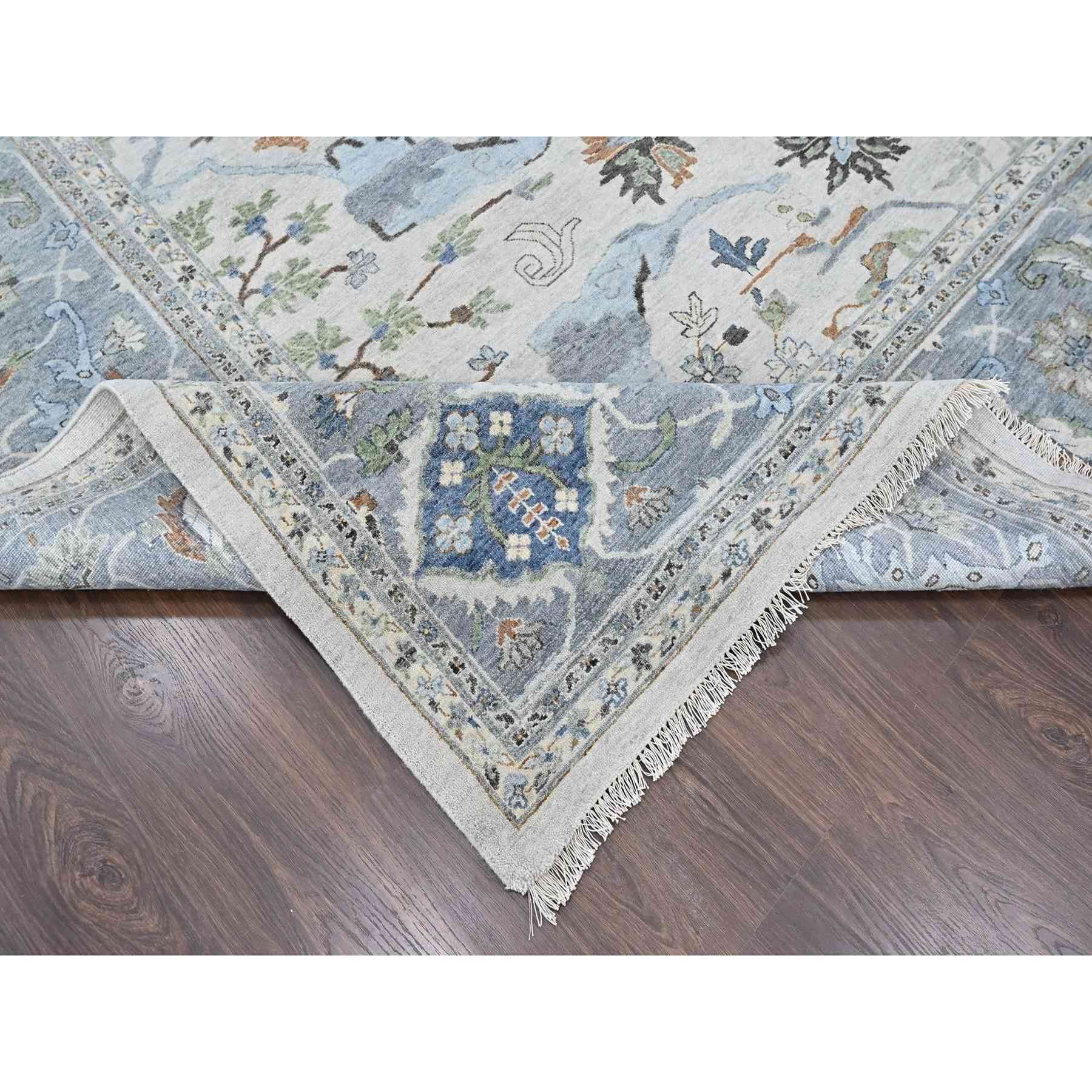 Oushak-And-Peshawar-Hand-Knotted-Rug-52285