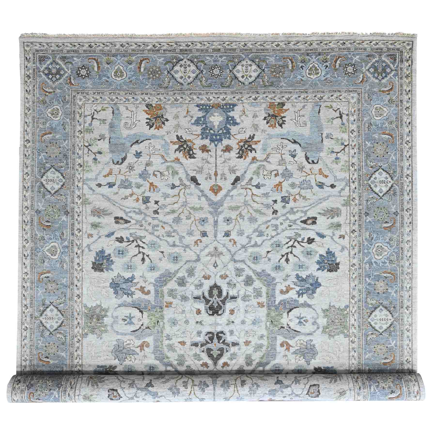 Oushak-And-Peshawar-Hand-Knotted-Rug-52310