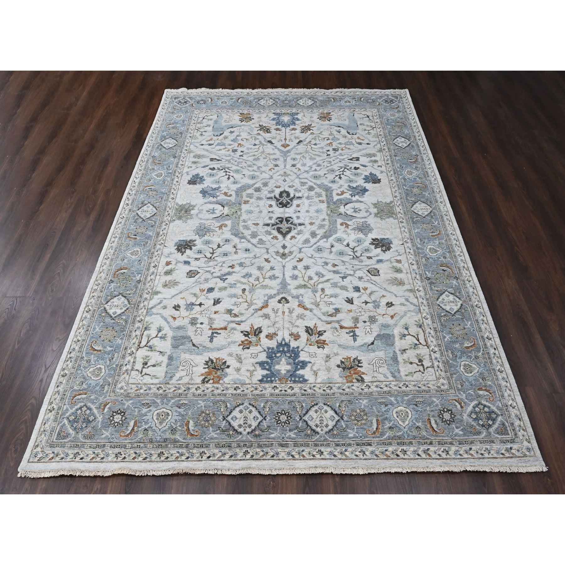 Oushak-And-Peshawar-Hand-Knotted-Rug-52310