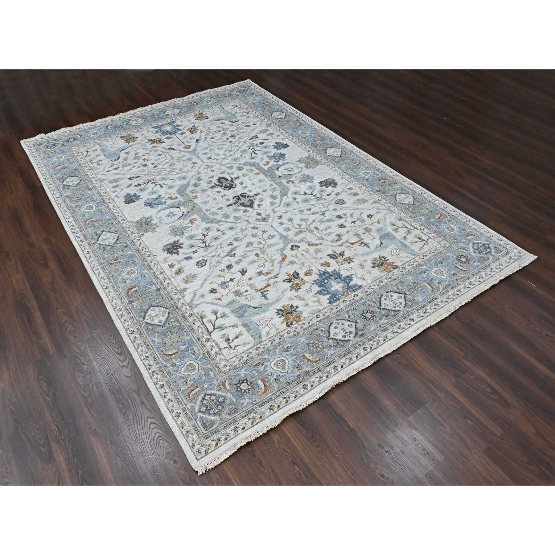 Oushak-And-Peshawar-Hand-Knotted-Rug-52310