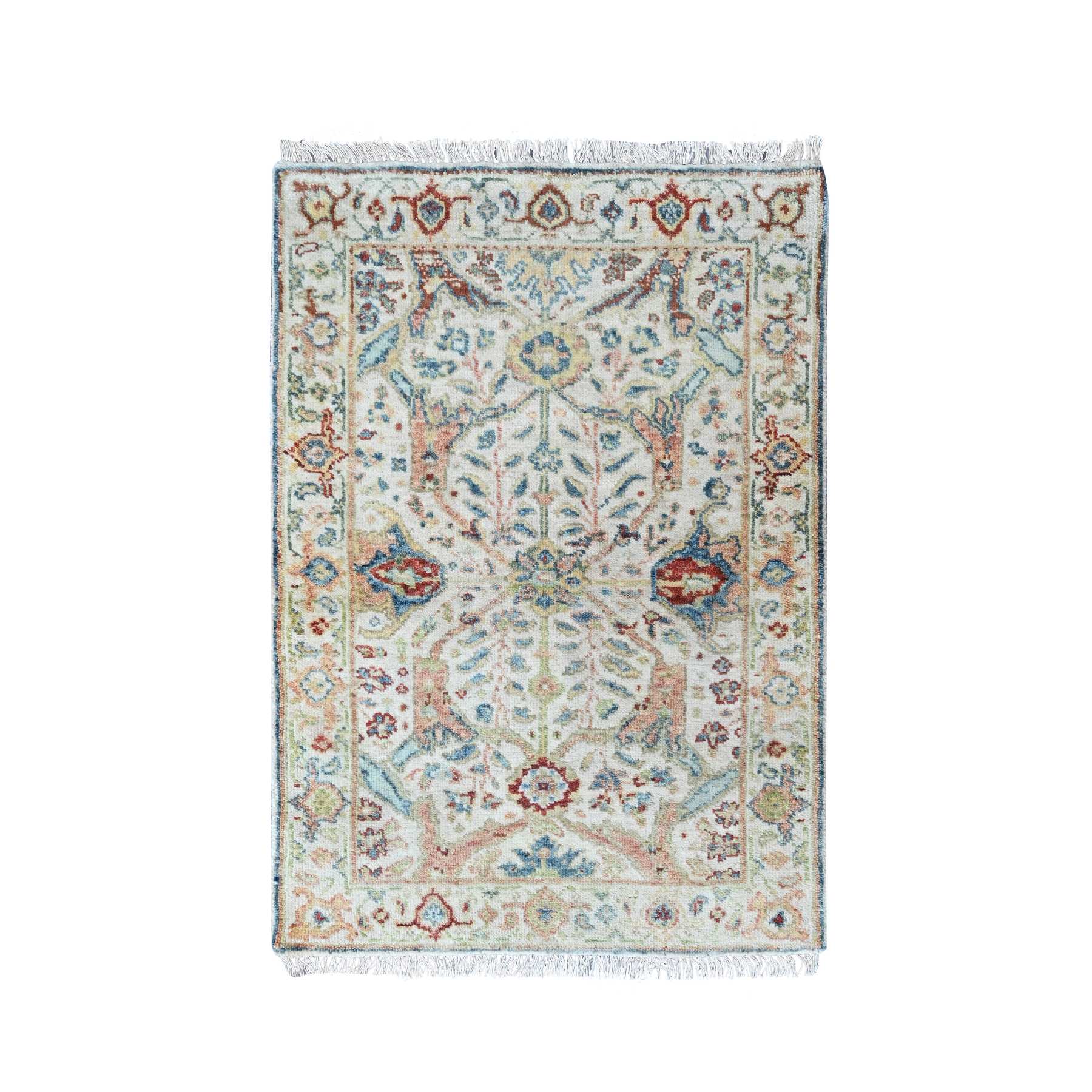 Oushak-And-Peshawar-Hand-Knotted-Rug-52315