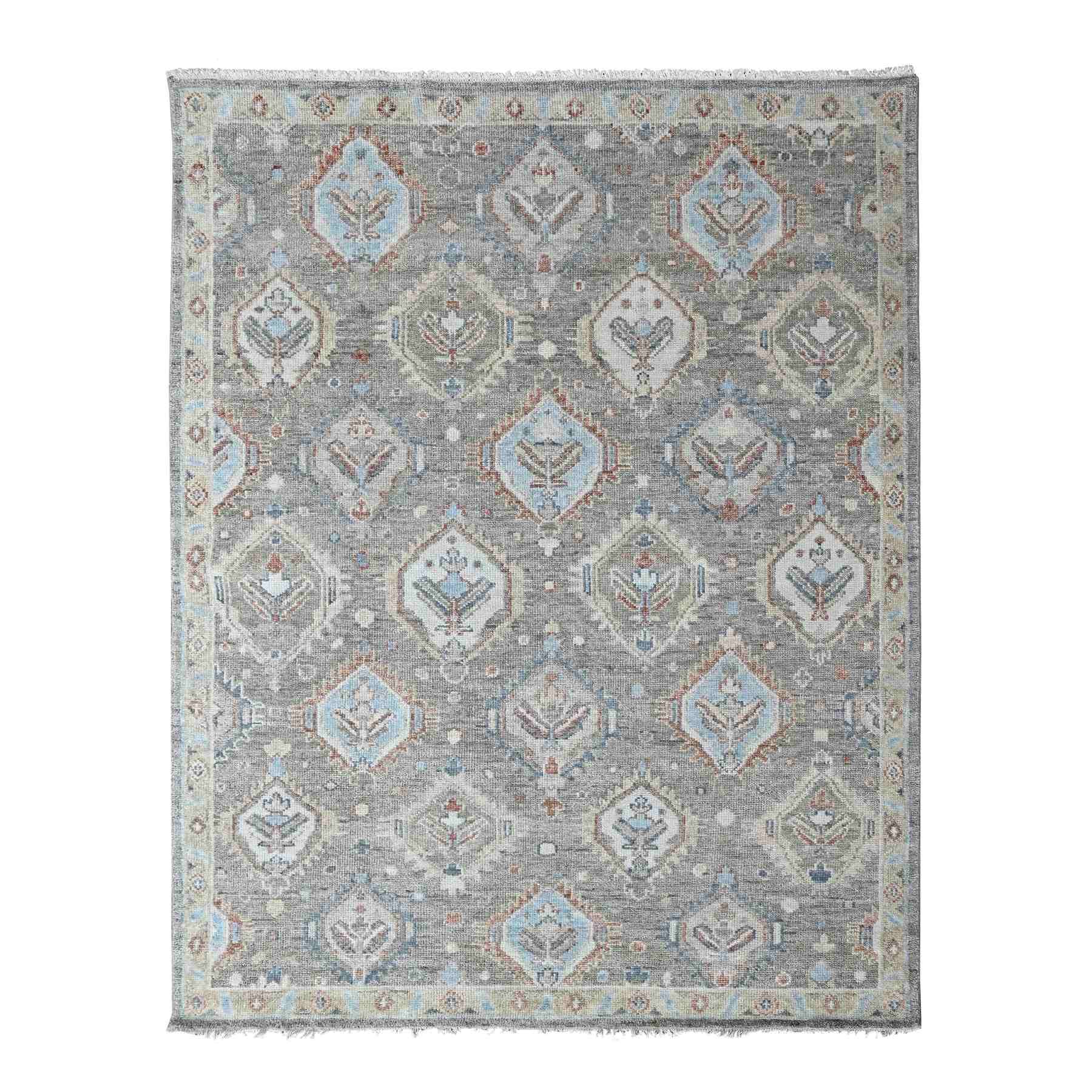 Oushak-And-Peshawar-Hand-Knotted-Rug-52350