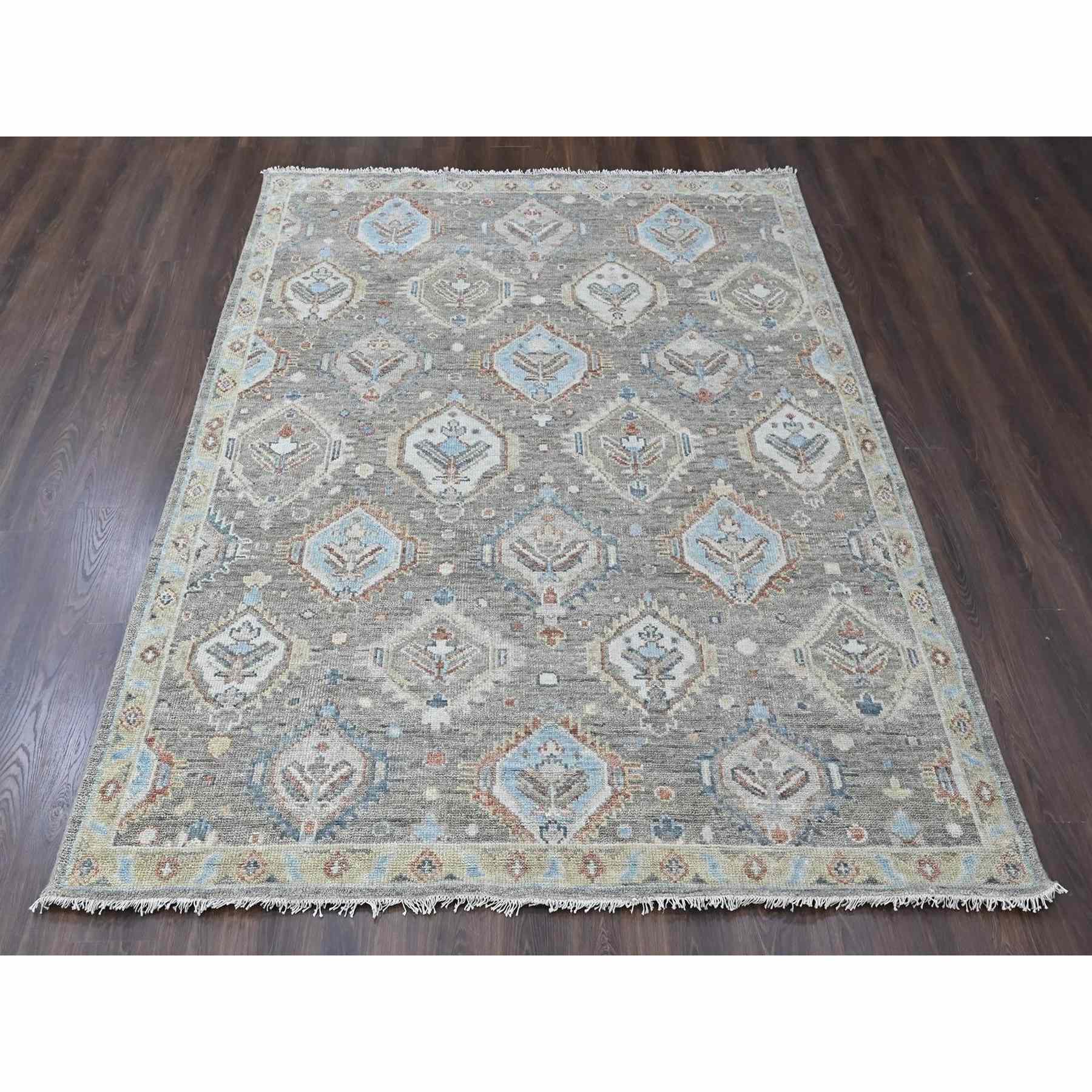 Oushak-And-Peshawar-Hand-Knotted-Rug-52350