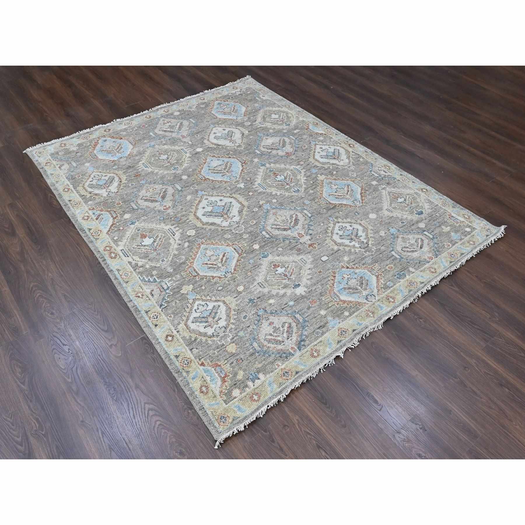 Oushak-And-Peshawar-Hand-Knotted-Rug-52350
