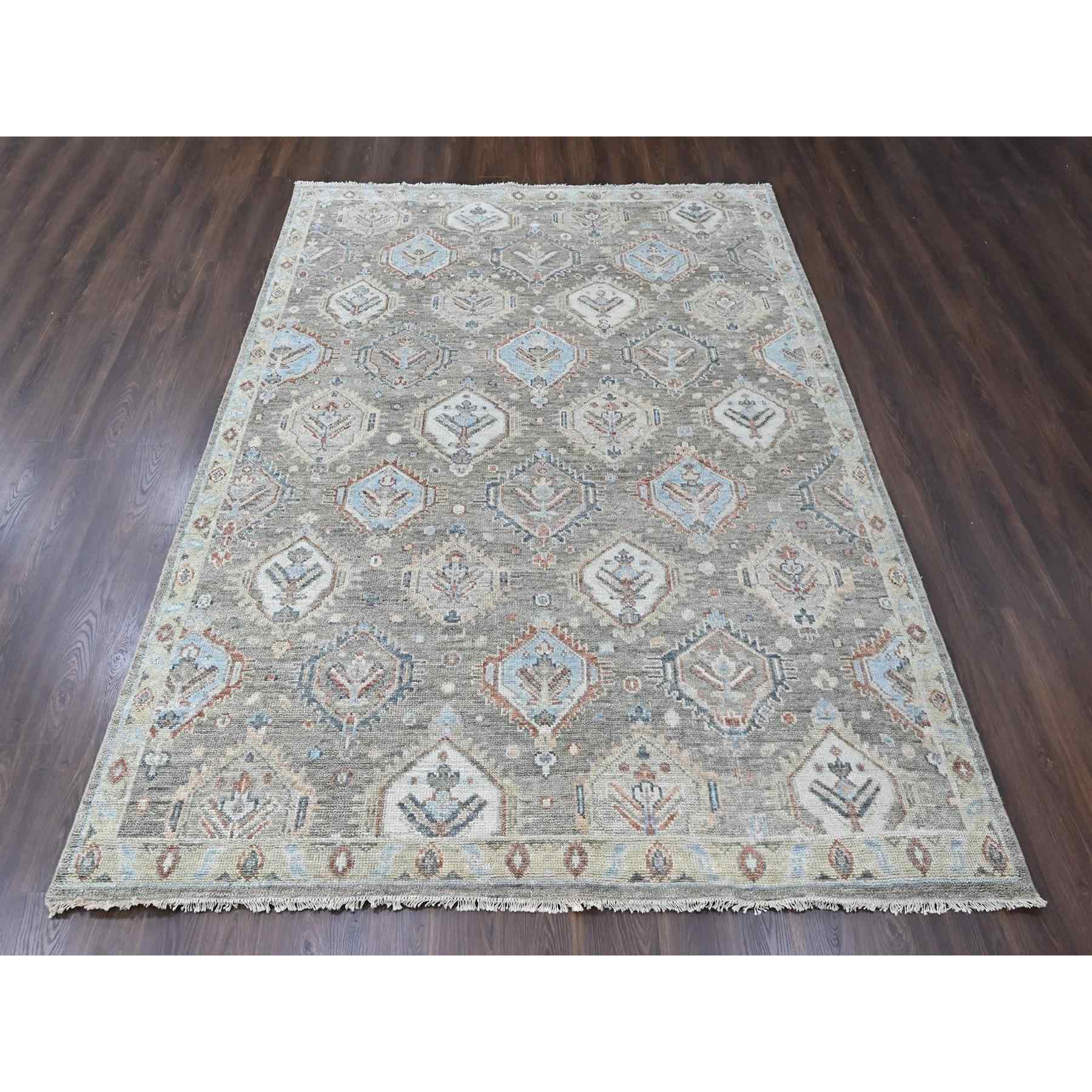 Oushak-And-Peshawar-Hand-Knotted-Rug-52355