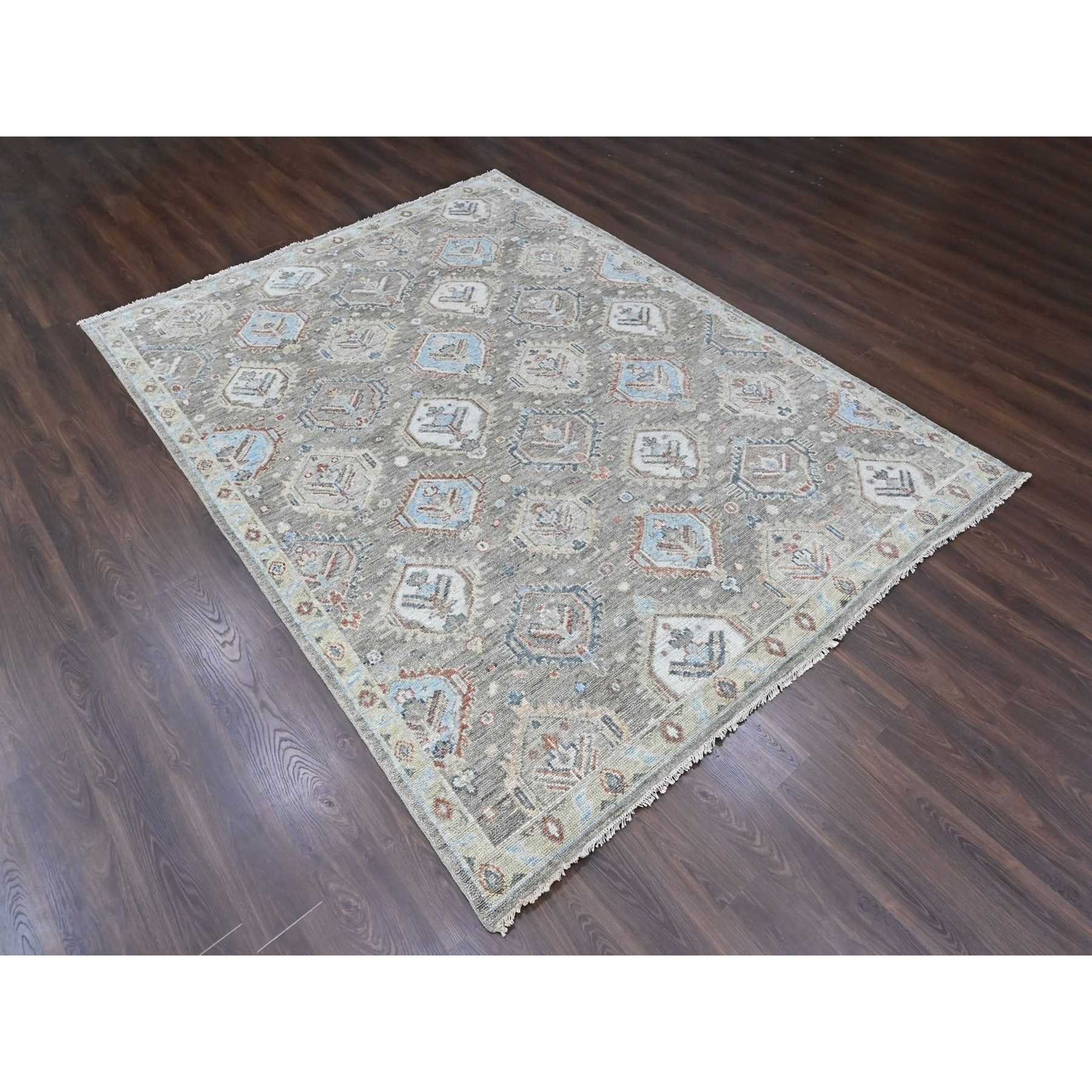 Oushak-And-Peshawar-Hand-Knotted-Rug-52355