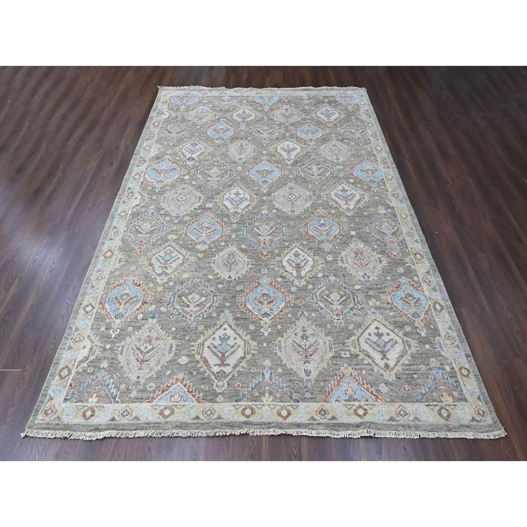 Oushak-And-Peshawar-Hand-Knotted-Rug-52360