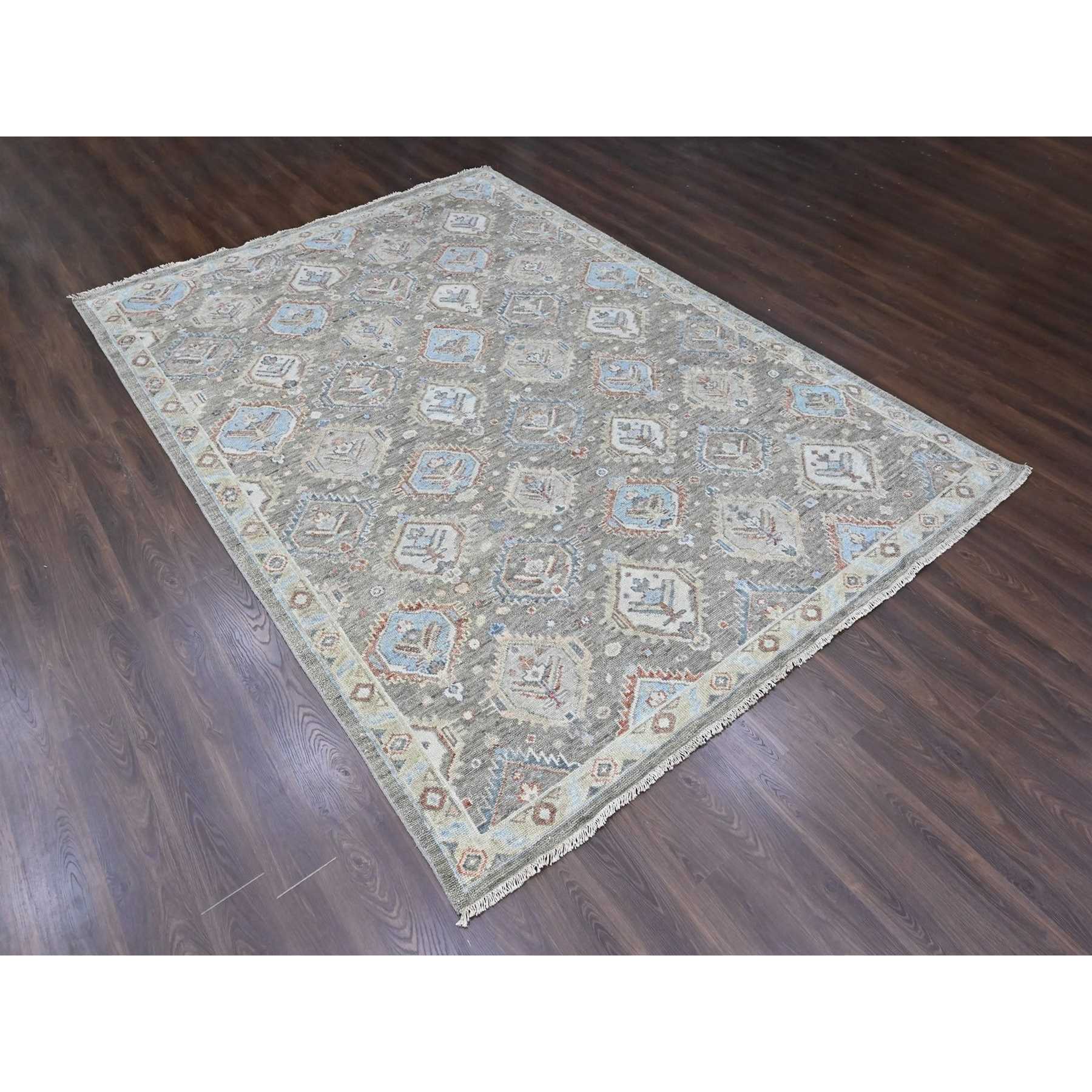 Oushak-And-Peshawar-Hand-Knotted-Rug-52360