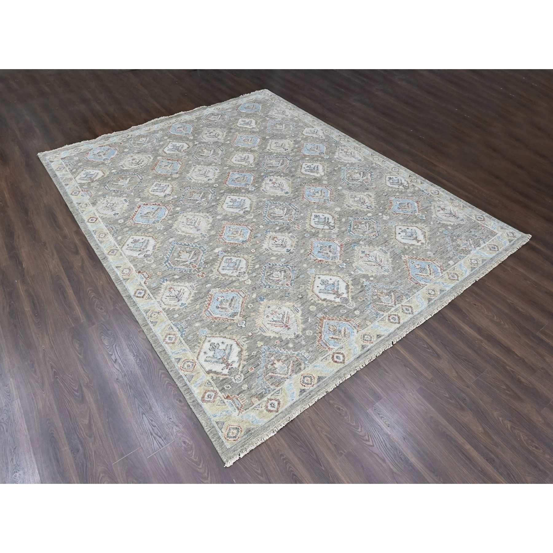 Oushak-And-Peshawar-Hand-Knotted-Rug-52365