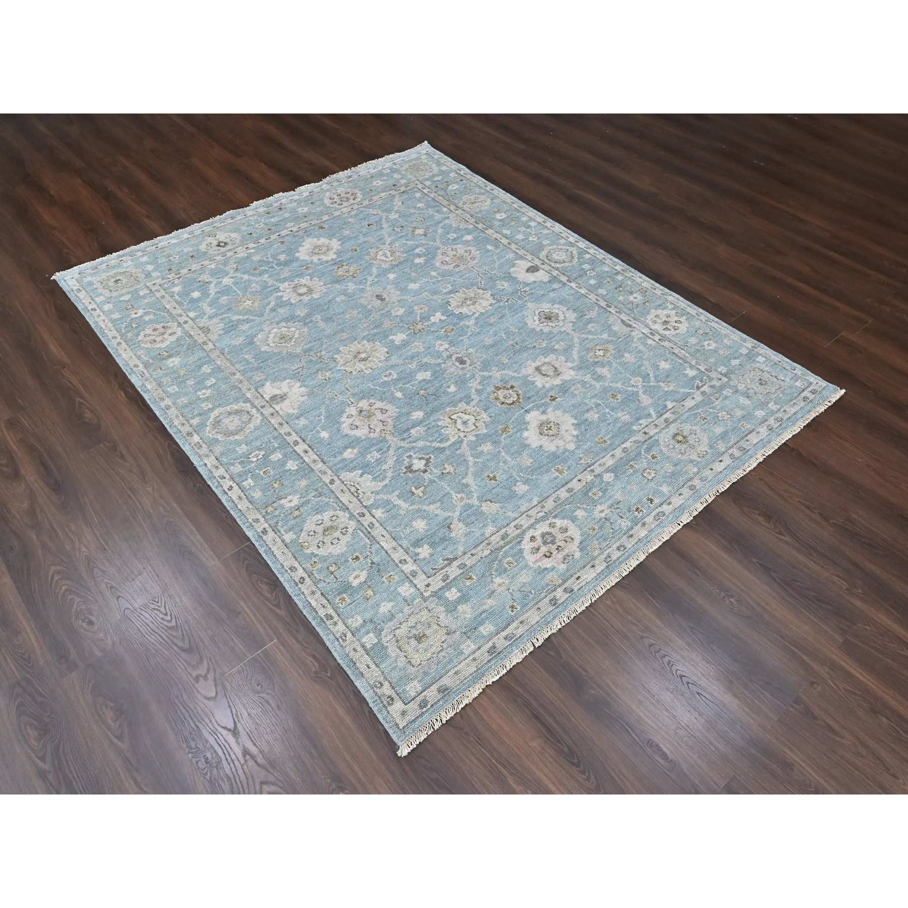 Oushak-And-Peshawar-Hand-Knotted-Rug-52380