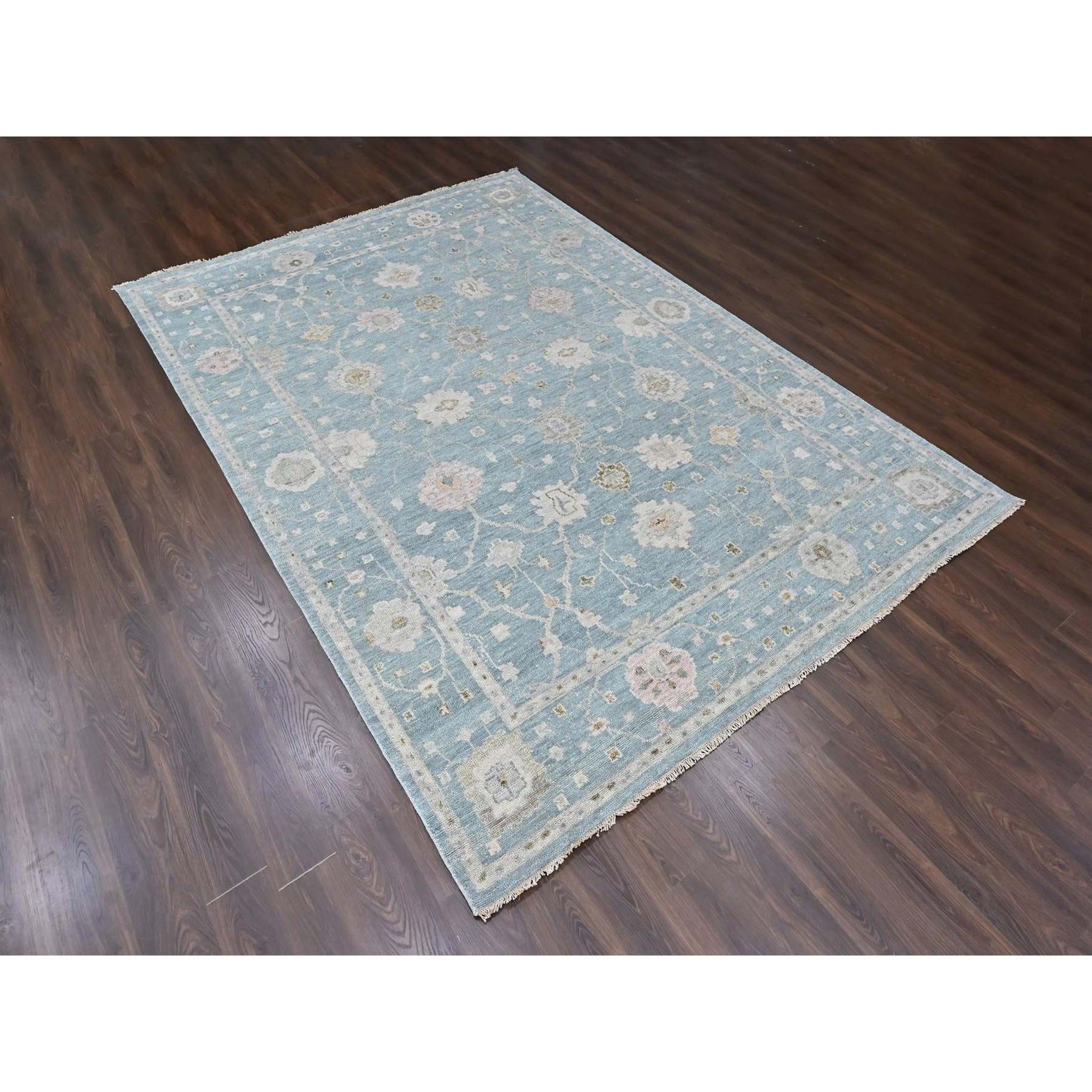 Oushak-And-Peshawar-Hand-Knotted-Rug-52385