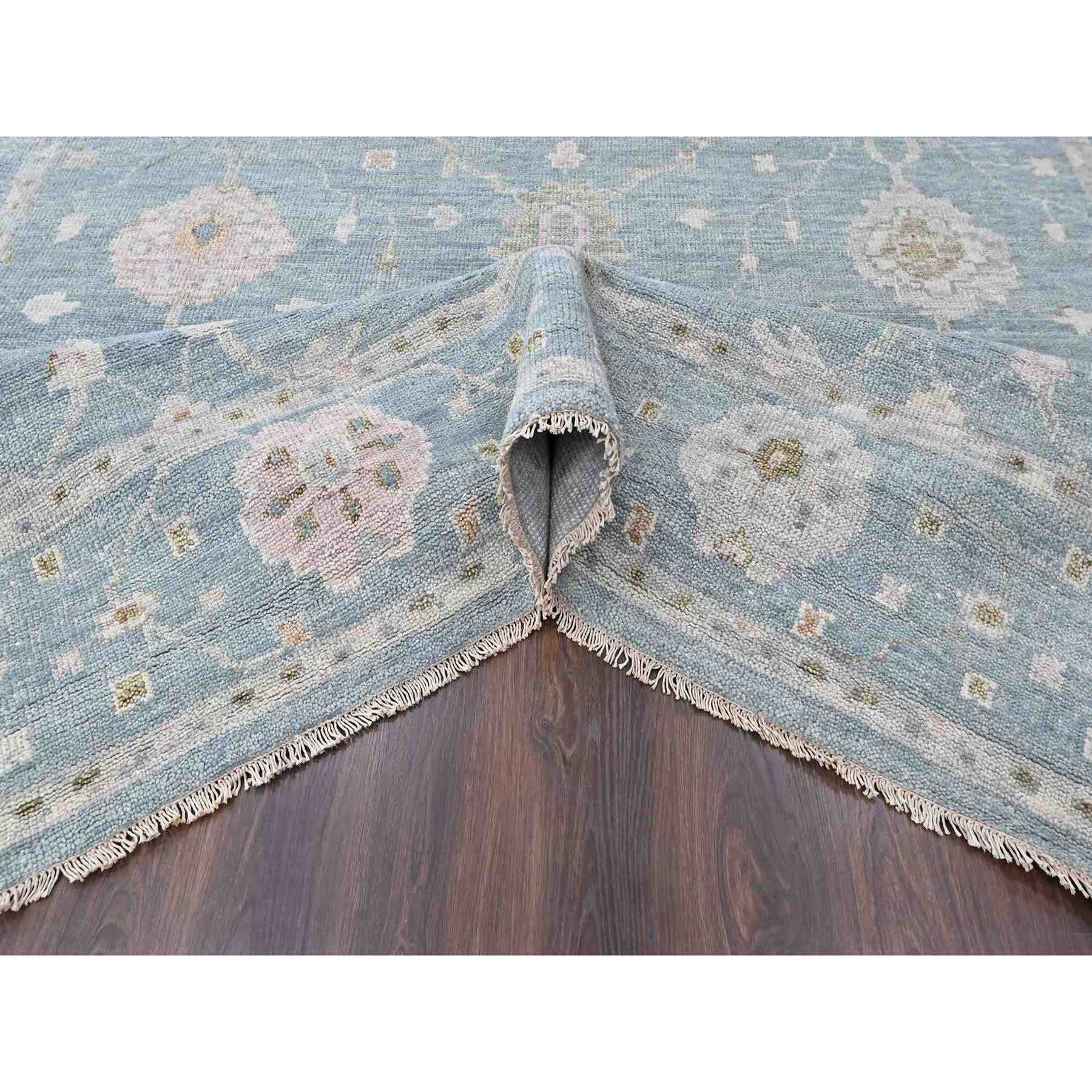 Oushak-And-Peshawar-Hand-Knotted-Rug-52385